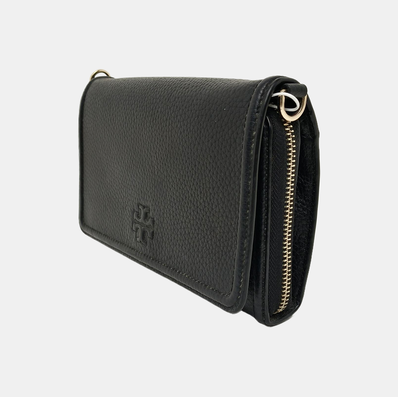 TORY BURCH Taylor Black leather crossbody bag handbag Golden hardware Removable shoulder strap-(SKU)-940194688