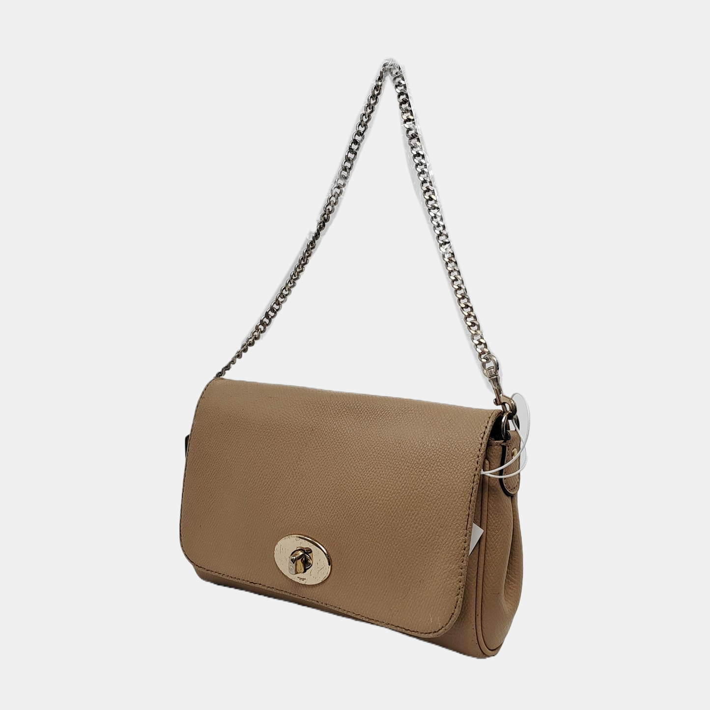 COACH Khaki Leather Single Shoulder Bag and Handbag Golden hardware-(SKU)-942795544