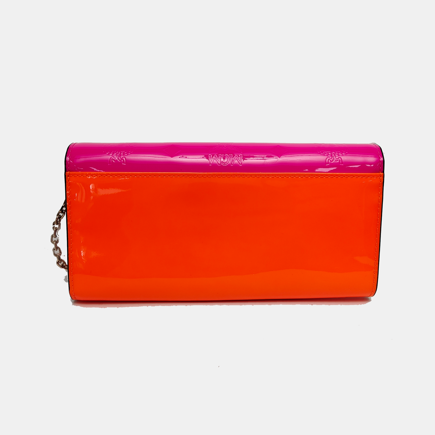 MCM PATRICIA Large size Multicolor Patent Leather Monogrammed Bay Leaf Knot Crossbody Bag Silver Hardware Removable shoulder strap-(SKU)-944006342