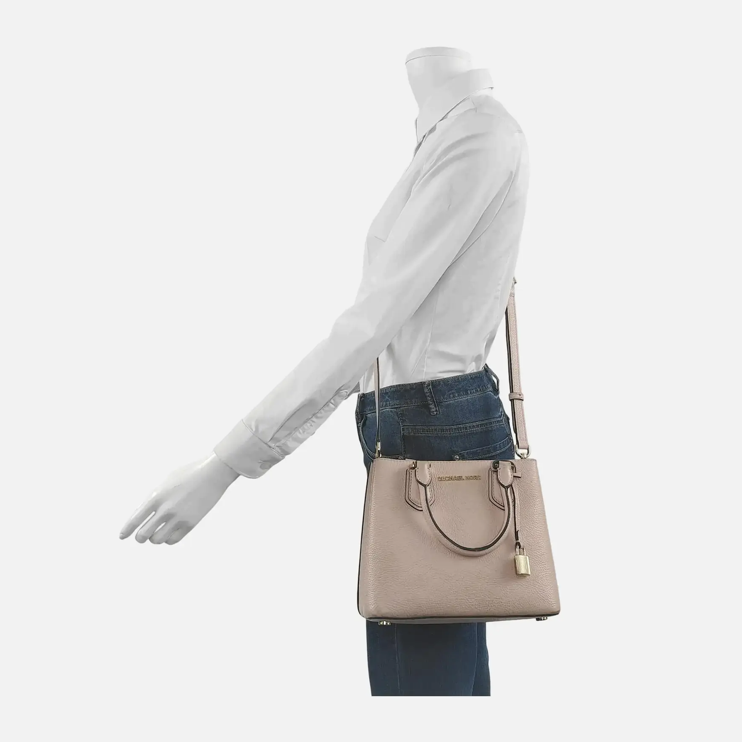 MICHAEL KORS Tote bag Medium size Pink Cowhide Crossbody Tote Bag Single Shoulder Golden hardware Removable shoulder strap-(SKU)-944298162