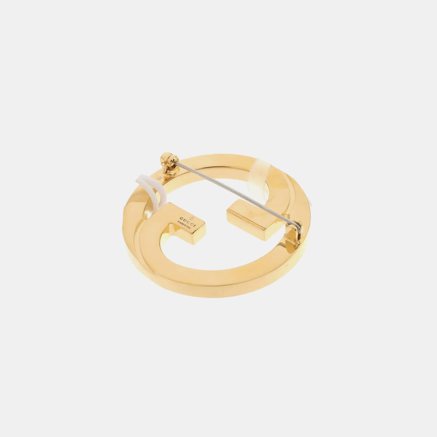 GUCCI 金色合金LOGO胸针-(SKU)-944019735