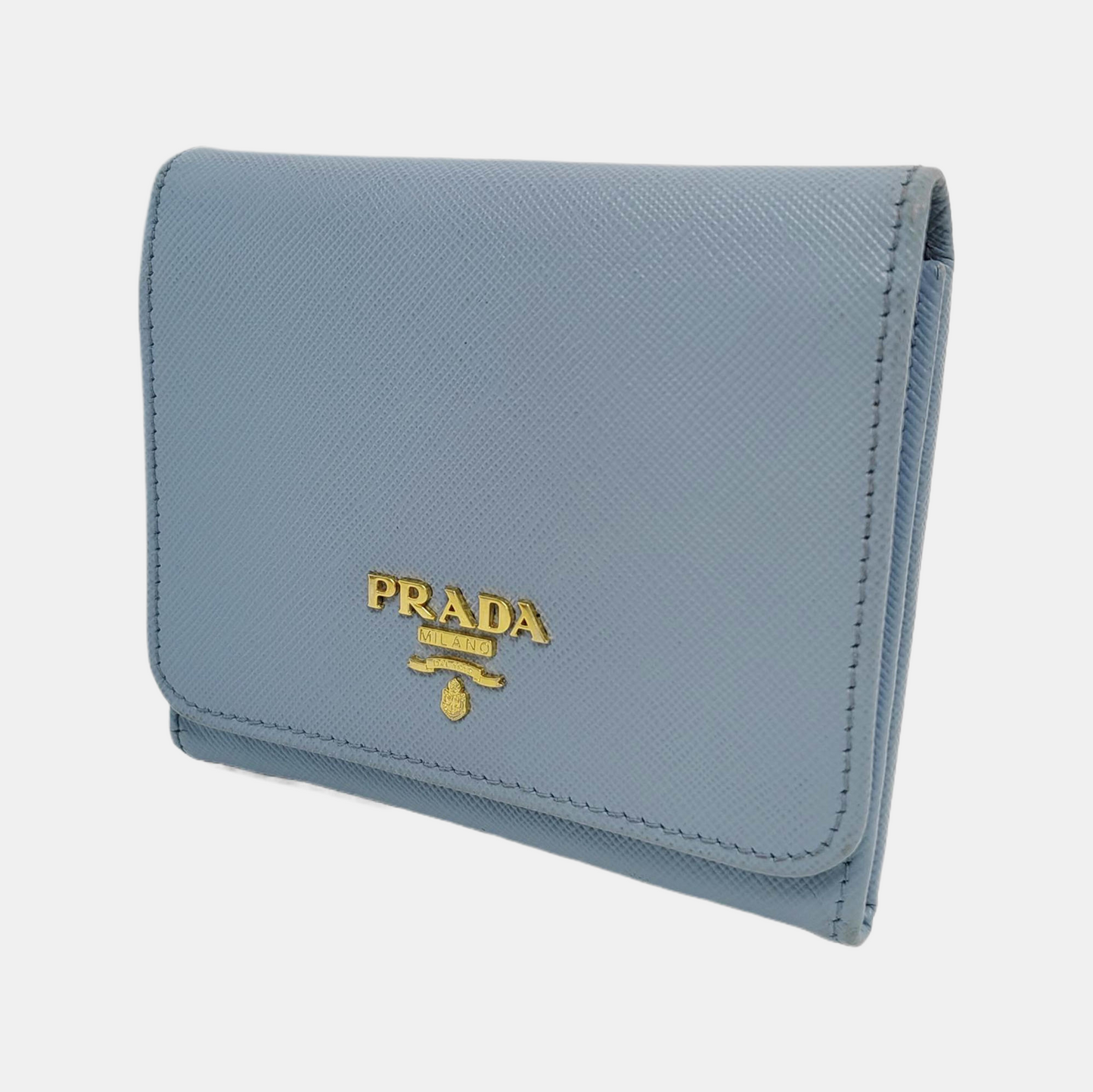 PRADA Small size Blue Leather Wallet-(SKU)-946563972