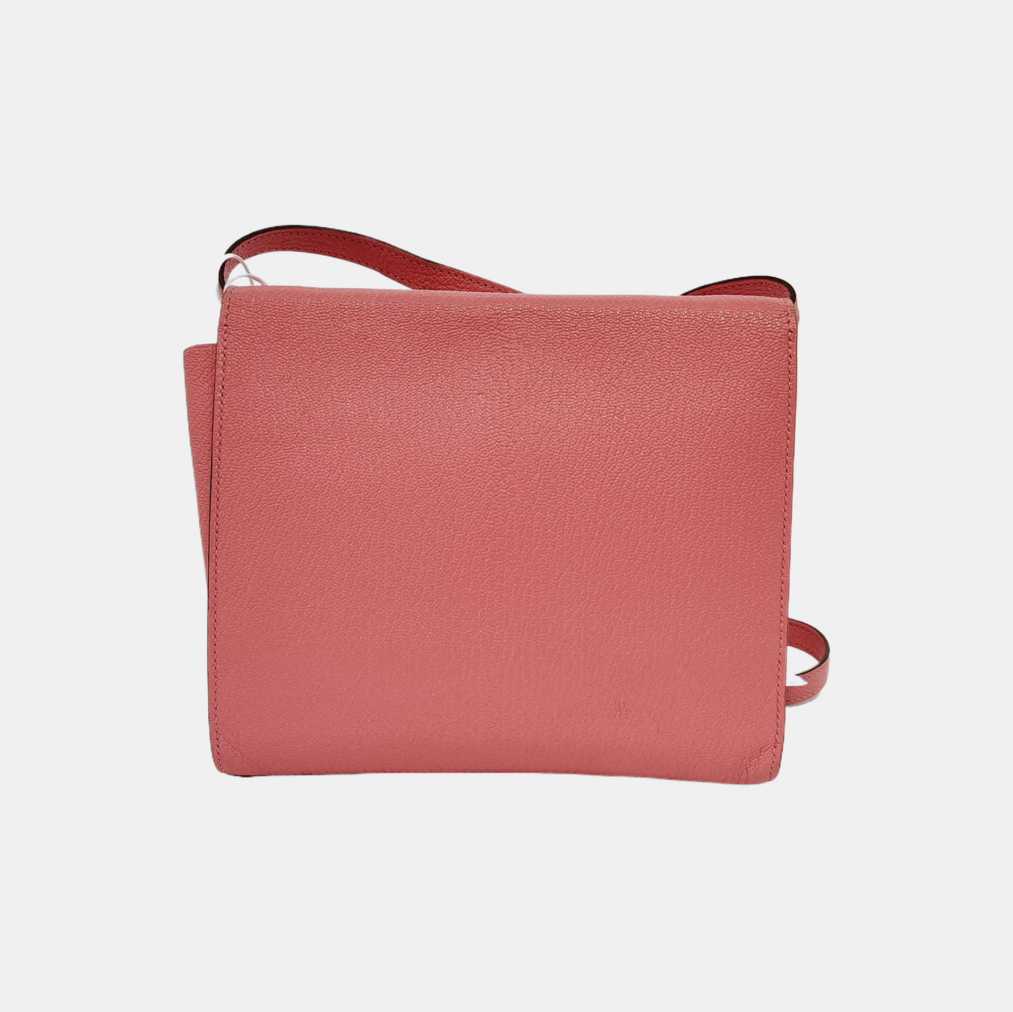 HERMÈS Clic 16 Lipstick Pink Chèvre Mysore Leather Shoulder Bag Crossbody Bag Silver Hardware D Stamp Removable Strap-(SKU)-947164108