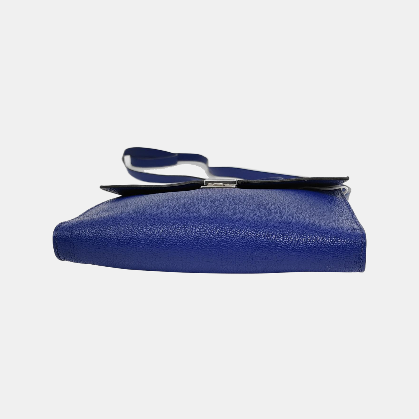 HERMÈS Clic 16 Royal Blue Calfskin Shoulder Bag Crossbody Bag with Silver Hardware C Detachable Strap-(SKU)-946836443