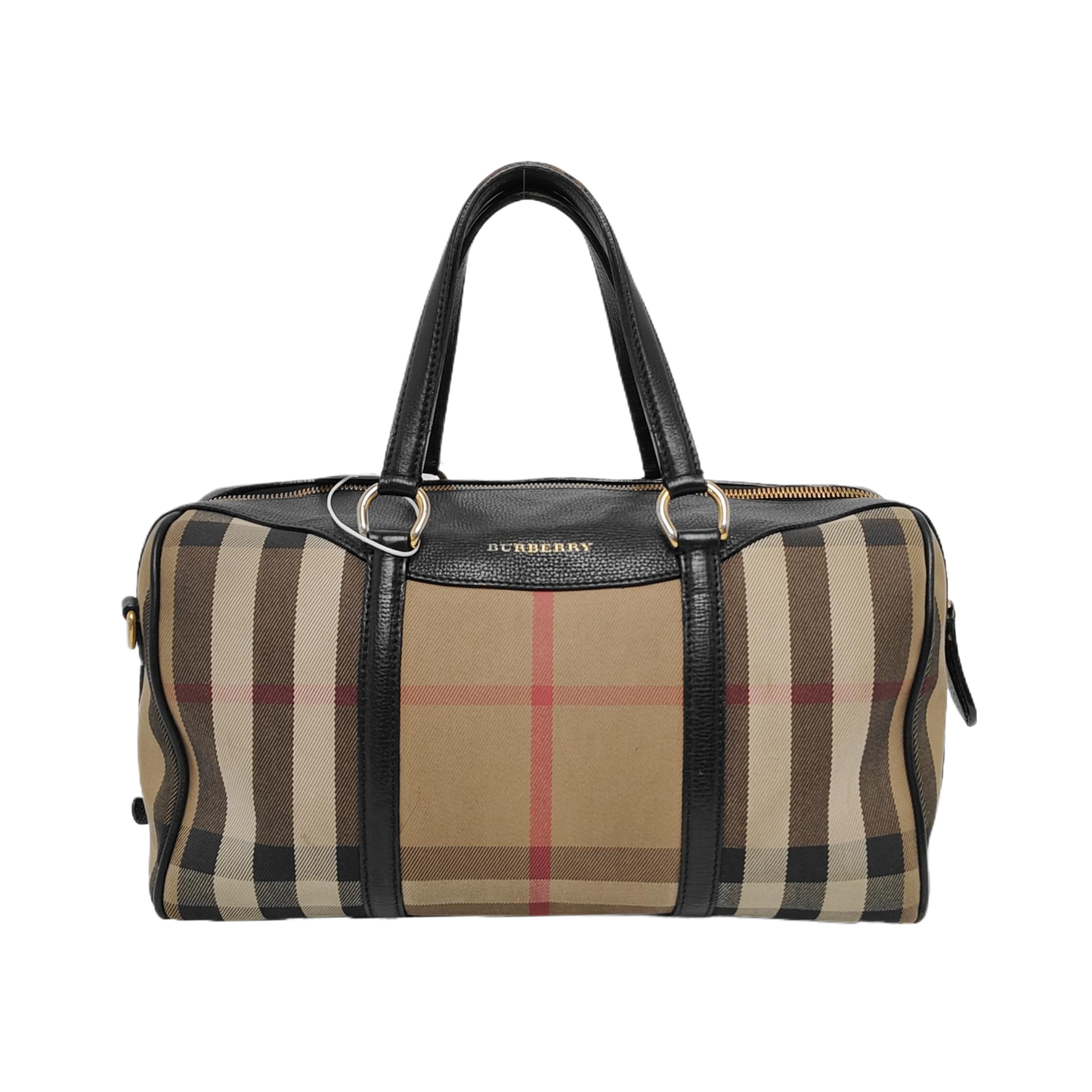 BURBERRY Alchester Multicolor Canvas Handbag Golden hardware-(SKU)-939790011