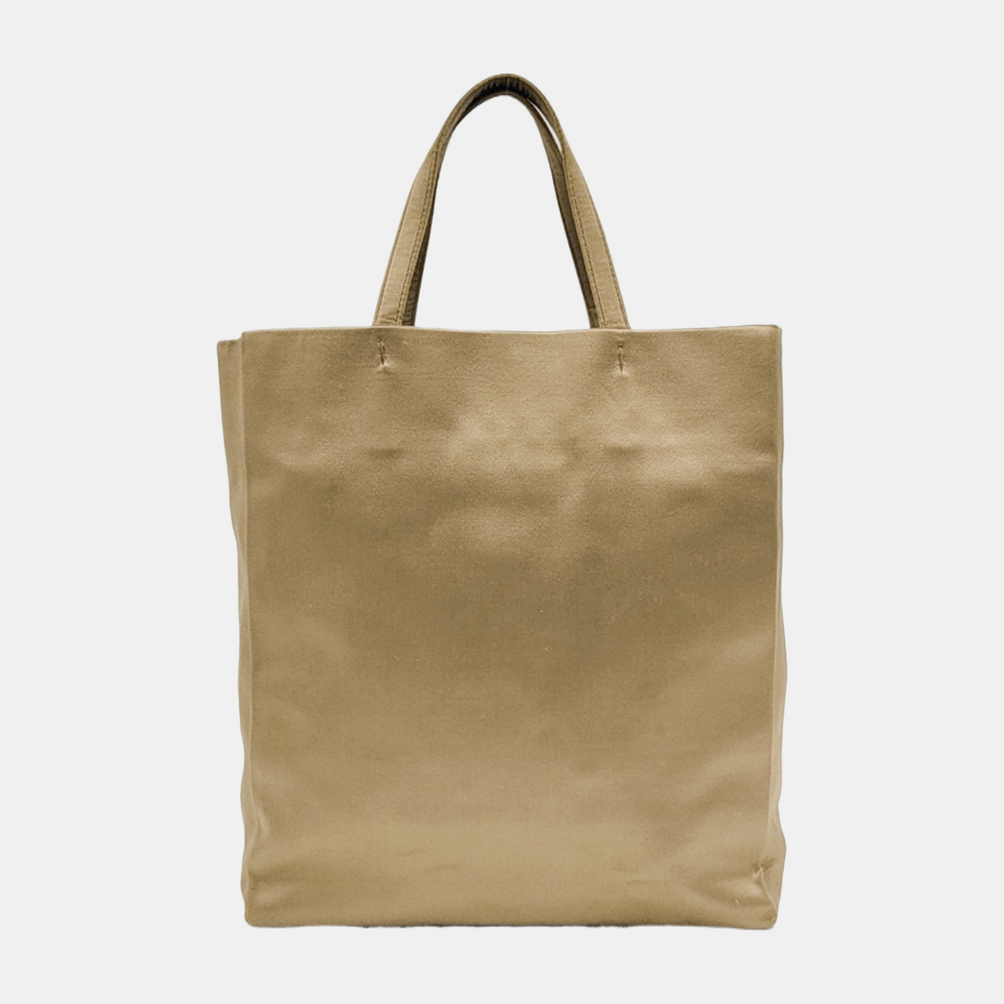 PRADA Gold Fabric Logo Tote Bag Golden hardware-(SKU)-947749658