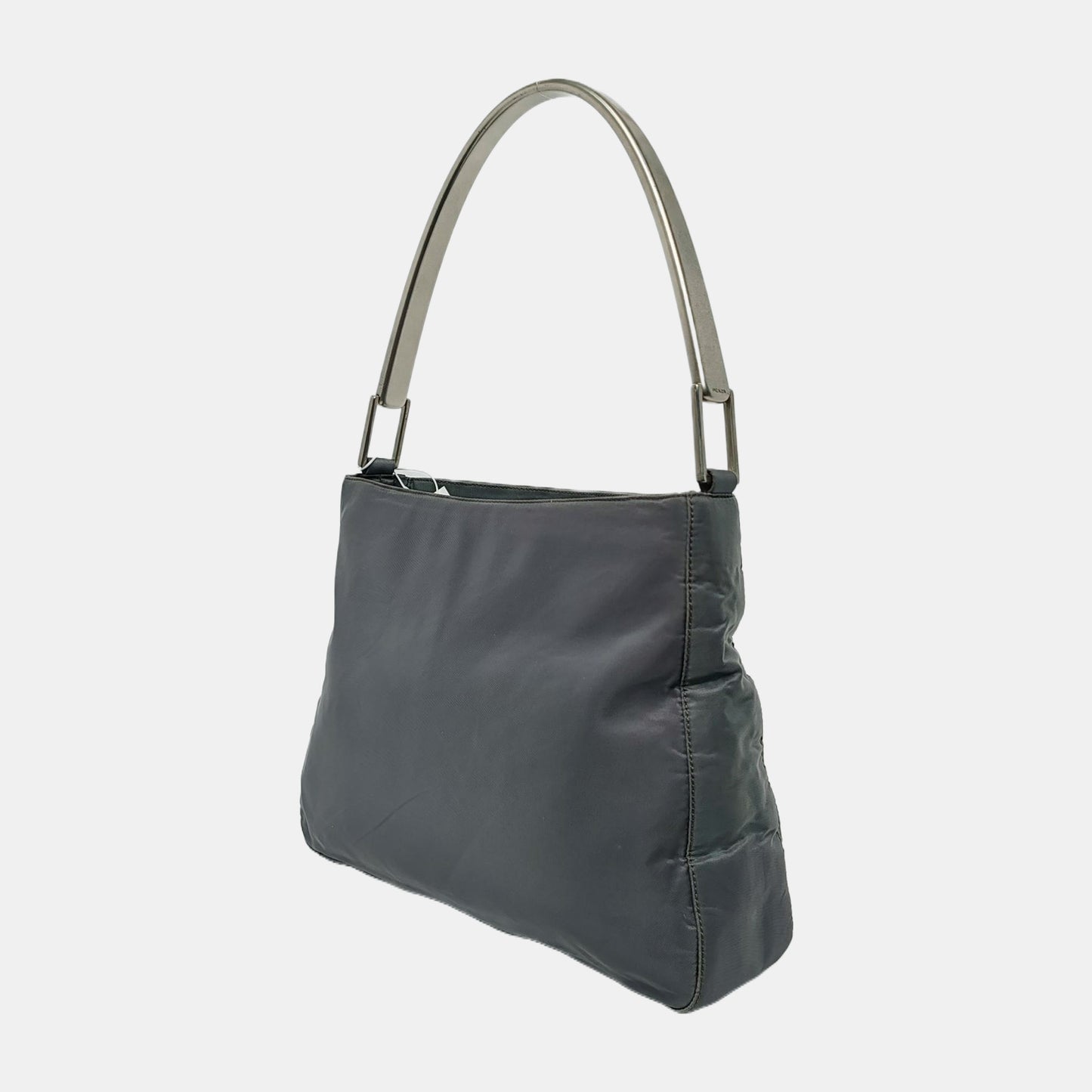 PRADA Green Nylon Single Shoulder Bag Silver Hardware-(SKU)-948145108