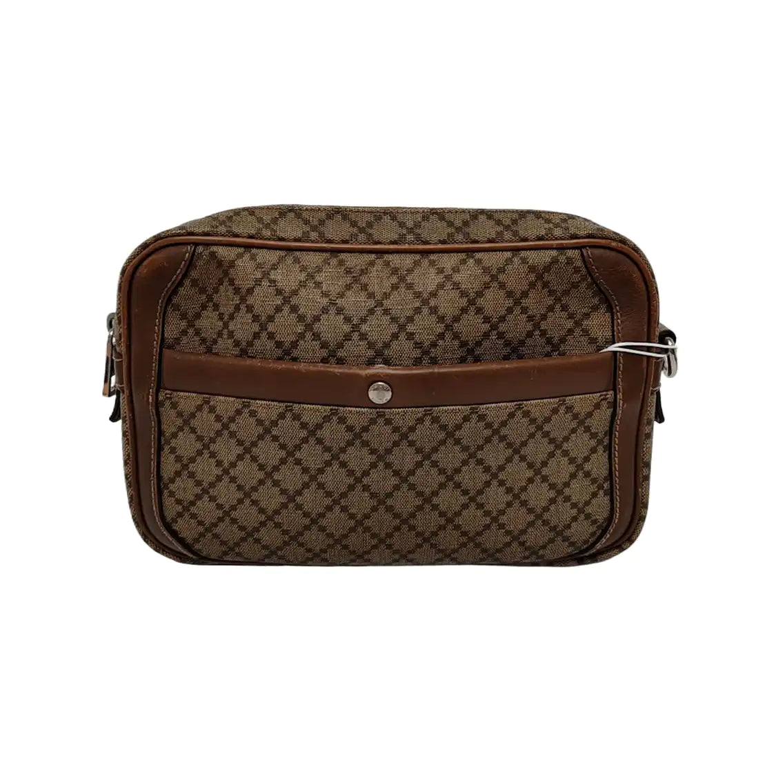 GUCCI GG Blooms Small size Khaki Calfskin Printed Handbag Silver Hardware-(SKU)-948628450