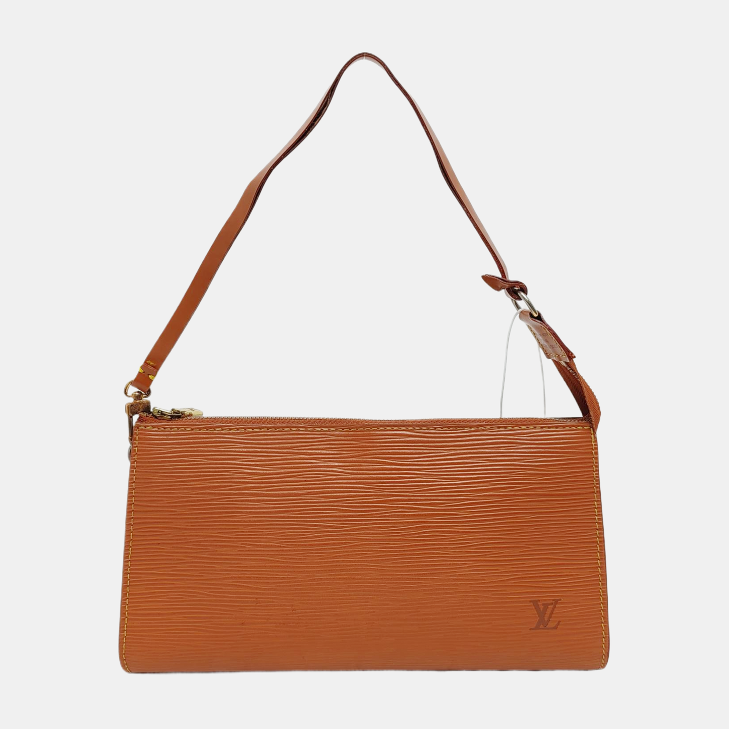 LOUIS VUITTON ACCESSOIRES 棕色EPI牛皮水波纹麻将包Handheld包 Golden hardware Vintage model Removable shoulder strap-(SKU)-948516772