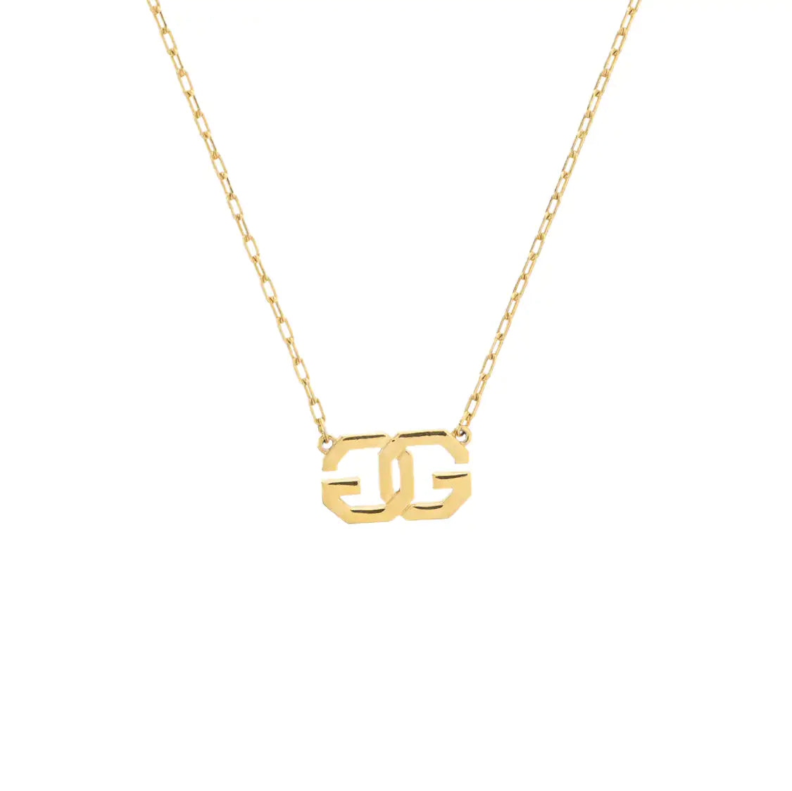 GIVENCHY G Cube 金色合金LOGO项链 Length38cm-(SKU)-942285428