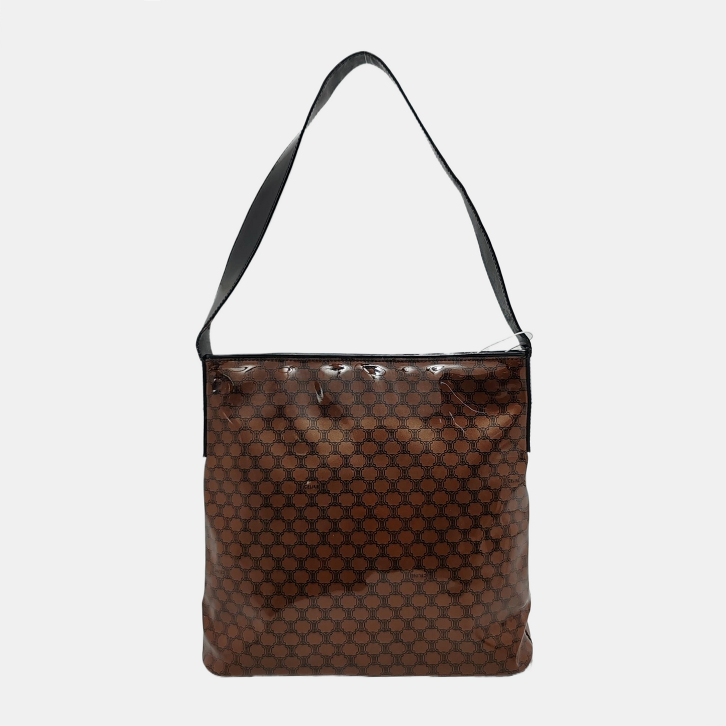 CELINE Tote bag Brown Special Material Triumphal Arch Single Shoulder Handbag Tote Golden hardware-(SKU)-949478098