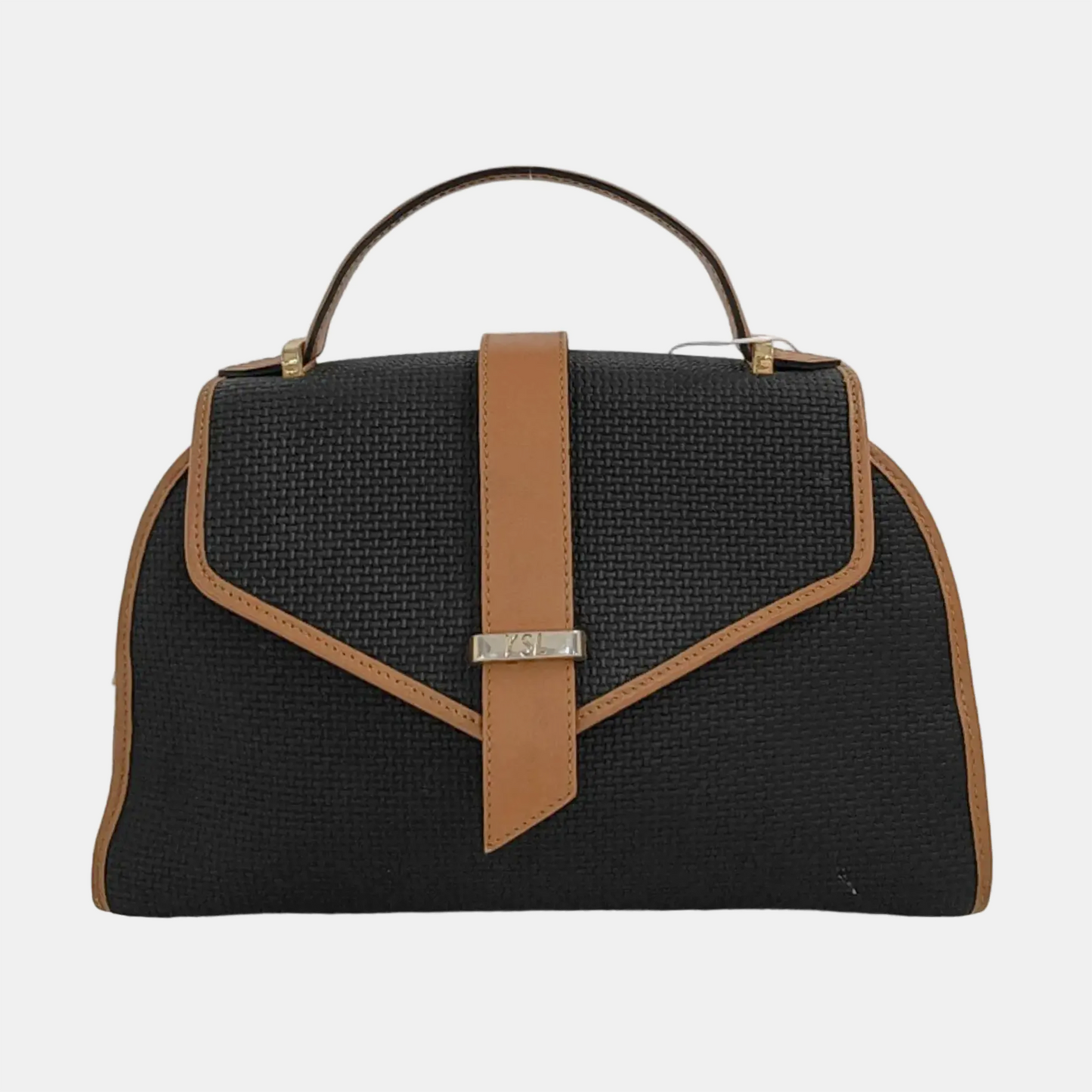 YSL Black cowhide tote bag Golden hardware-(SKU)-949952758