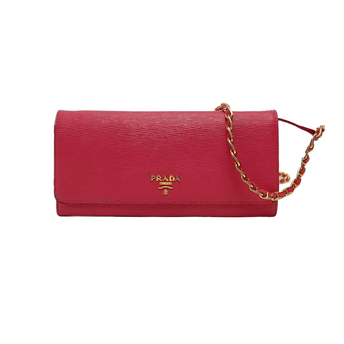 PRADA Pink Cowhide Single Shoulder Bag Crossbody Bag Golden hardware Removable shoulder strap-(SKU)-945700600