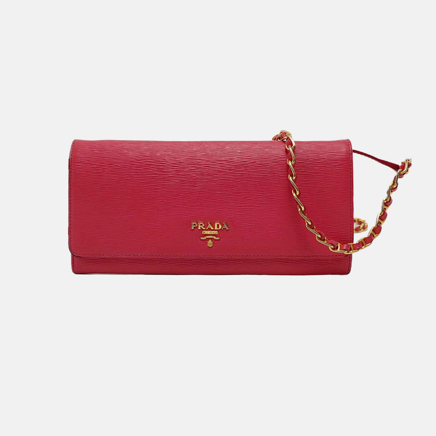 PRADA Pink Cowhide Single Shoulder Bag Crossbody Bag Golden hardware Removable shoulder strap-(SKU)-945700600