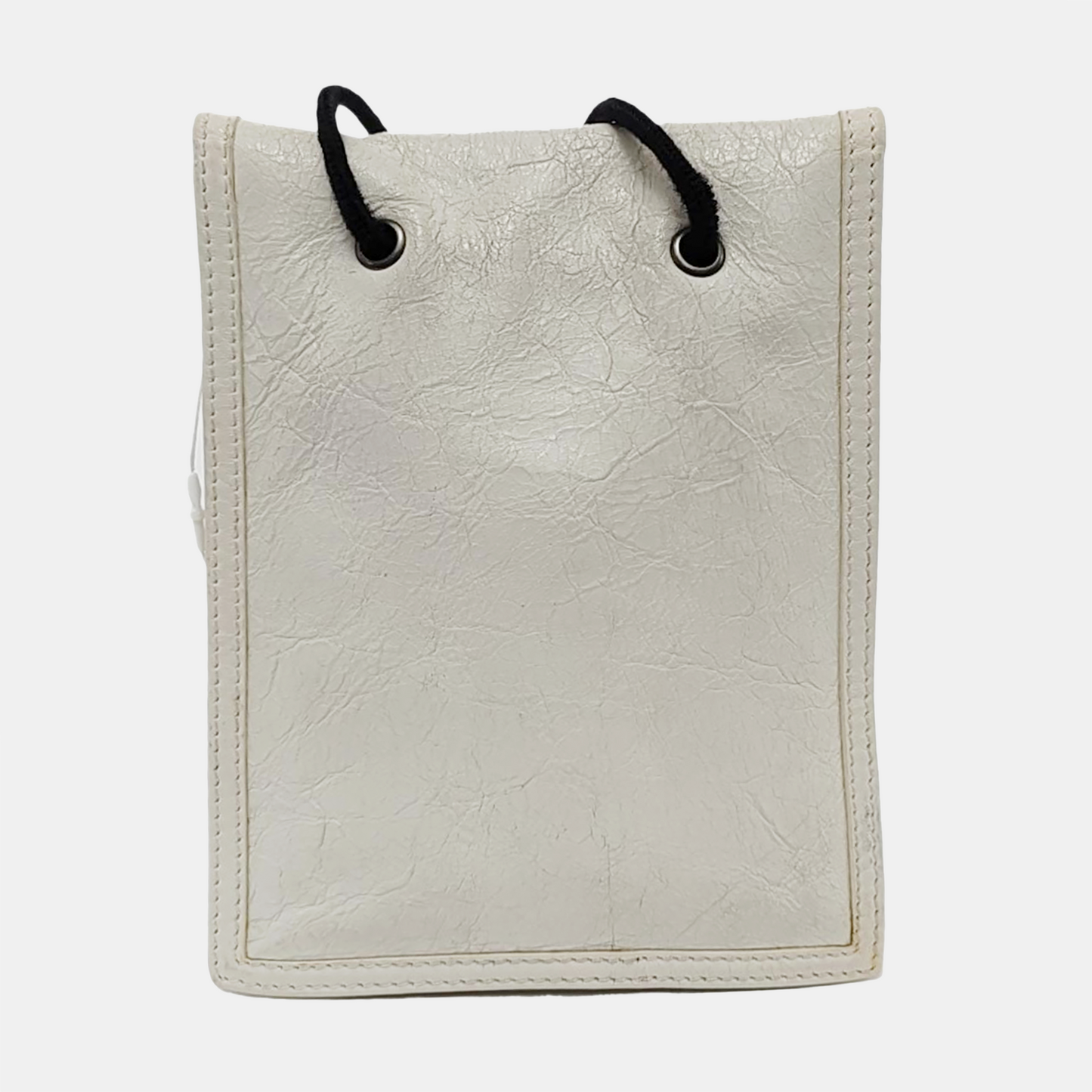 BALENCIAGA Explorer Small size White Sheepskin Single Shoulder Bag Crossbody Bag Black hardware-(SKU)-950105864