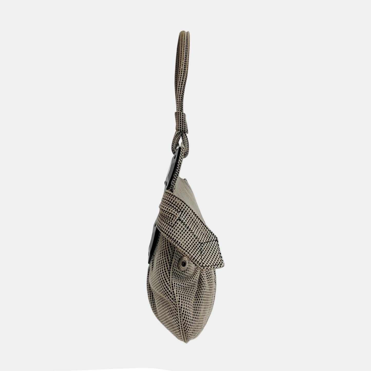 FENDI Gray Suede Handbag Silver Hardware-(SKU)-950362513
