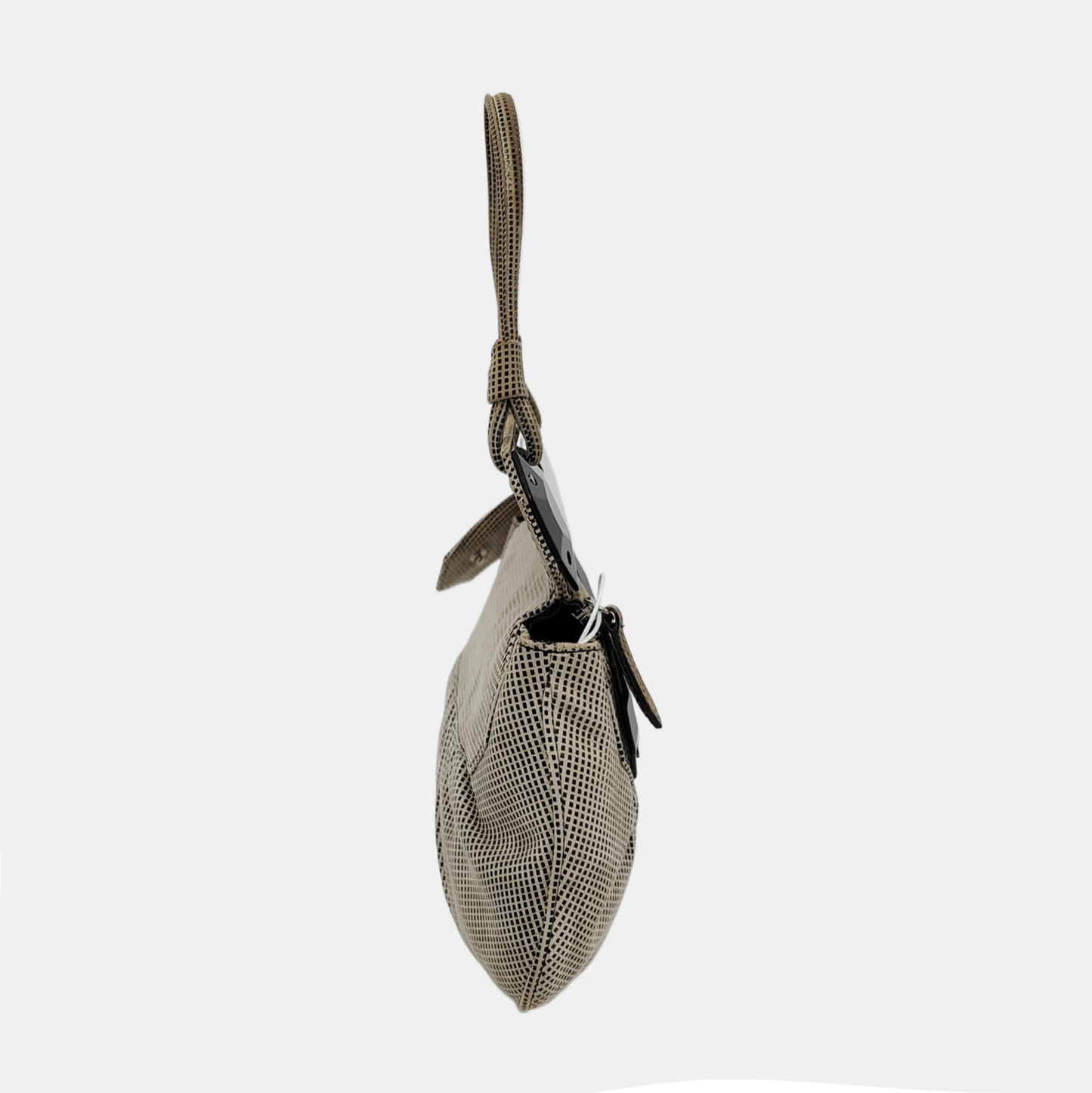 FENDI Gray Suede Handbag Silver Hardware-(SKU)-950362513