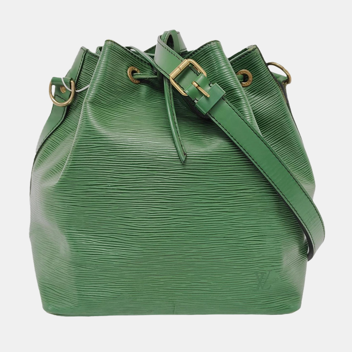 LOUIS VUITTON NÉONOÉ Small size 绿色EPI牛皮水波纹Bucket bag斜挎包Shoulder Bag Handbag Golden hardware Vintage model Removable shoulder strap-(SKU)-950349163