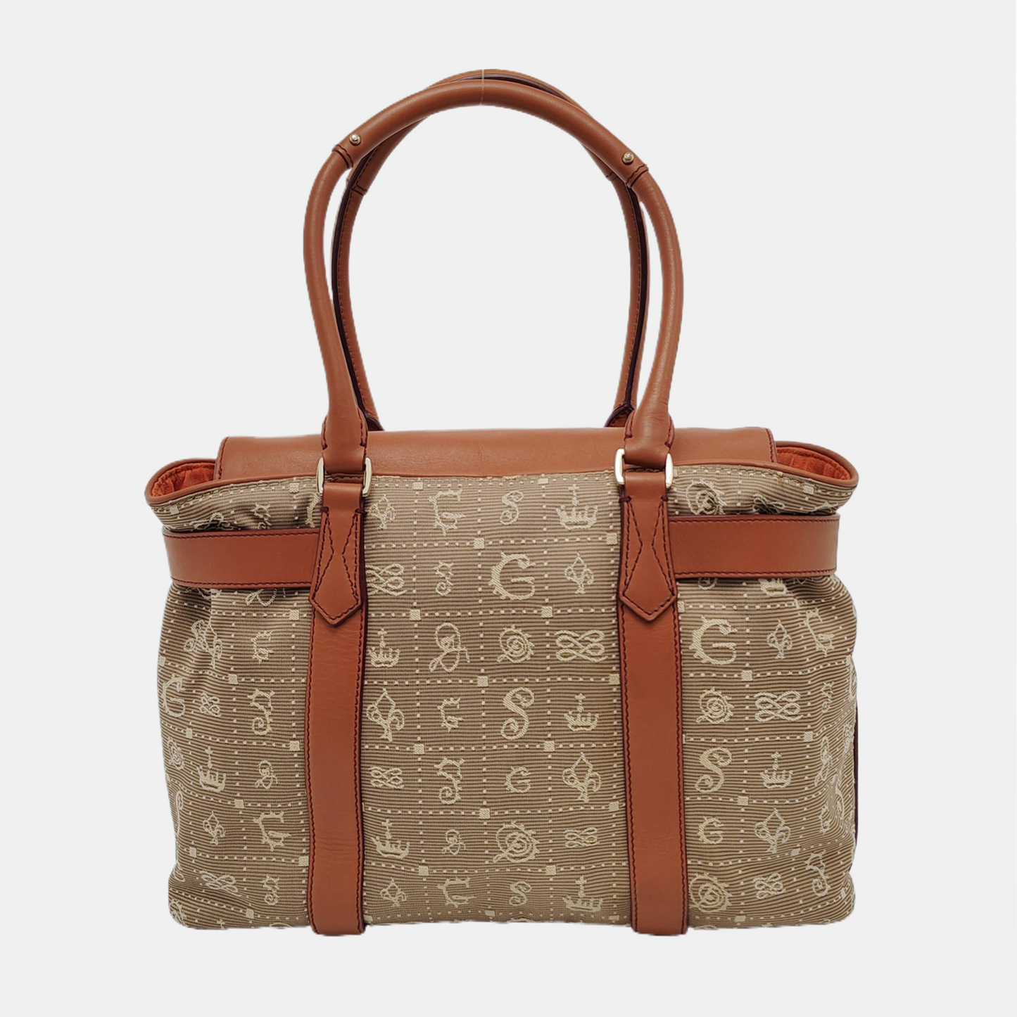 LANCEL Khaki Nylon Flower Handbag Golden hardware-(SKU)-950489548