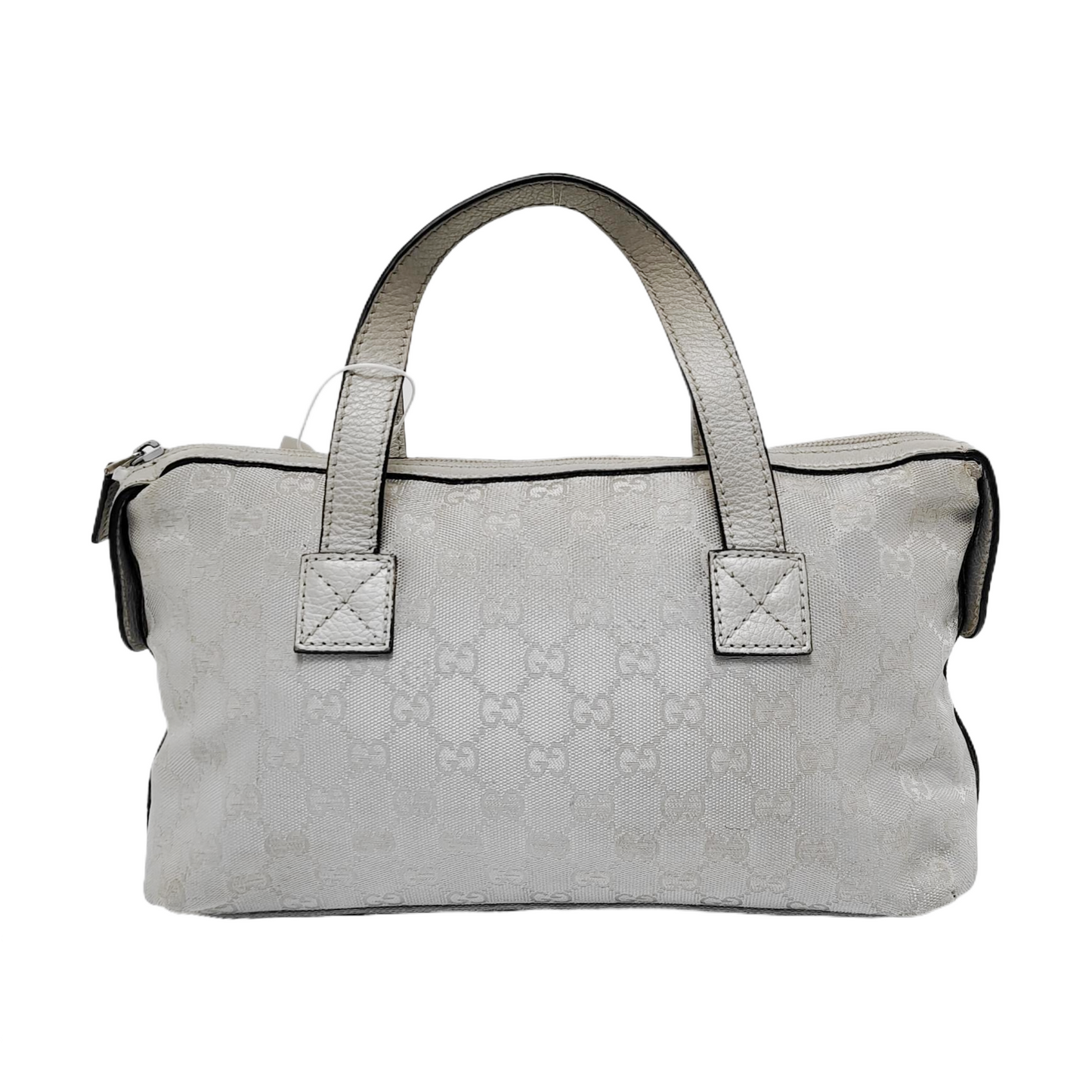 GUCCI Gray Canvas Monogram Handbag Silver Hardware-(SKU)-944904855