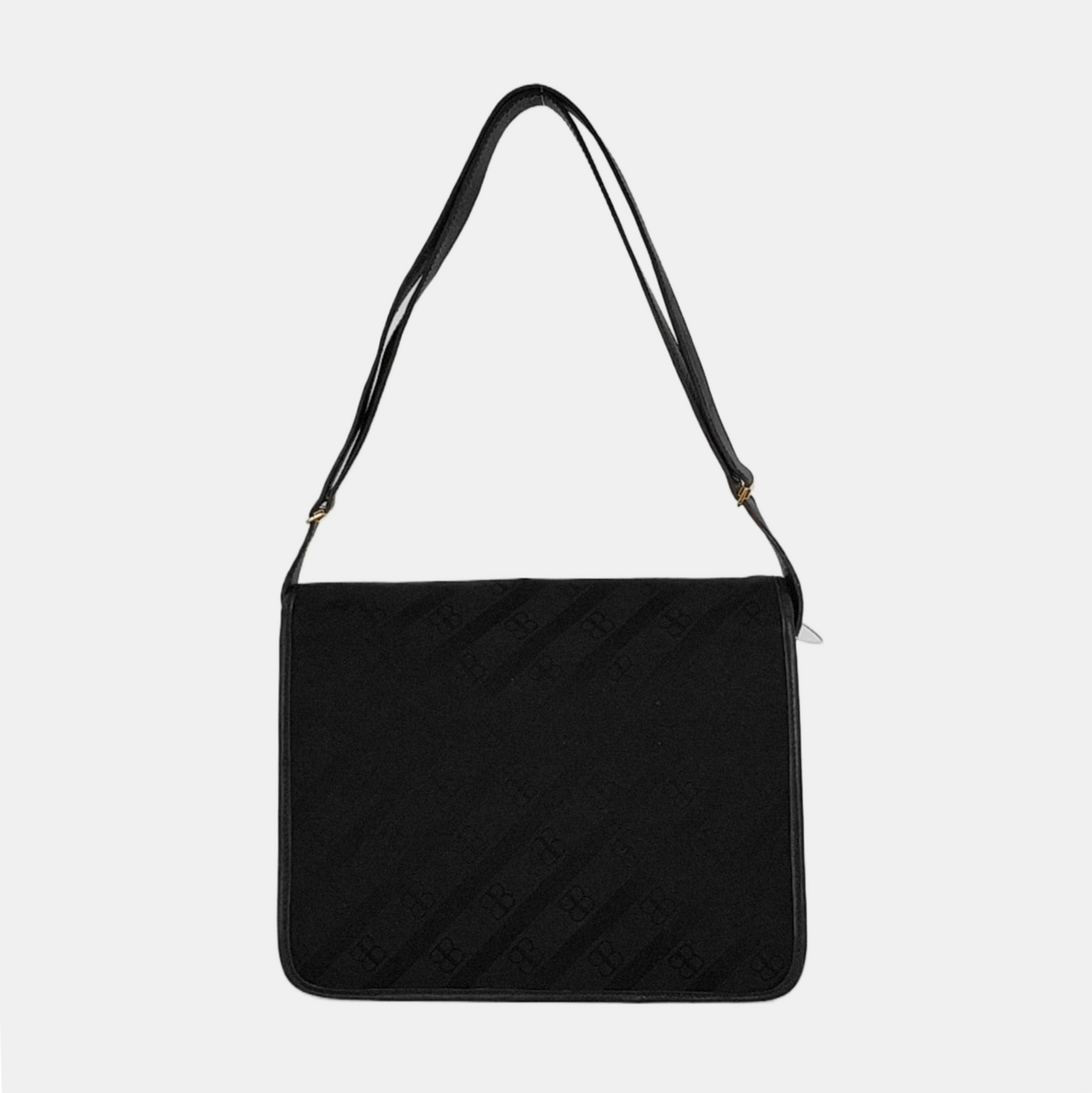 BALENCIAGA Black Fabric Crossbody Shoulder Bag Golden hardware-(SKU)-950543963