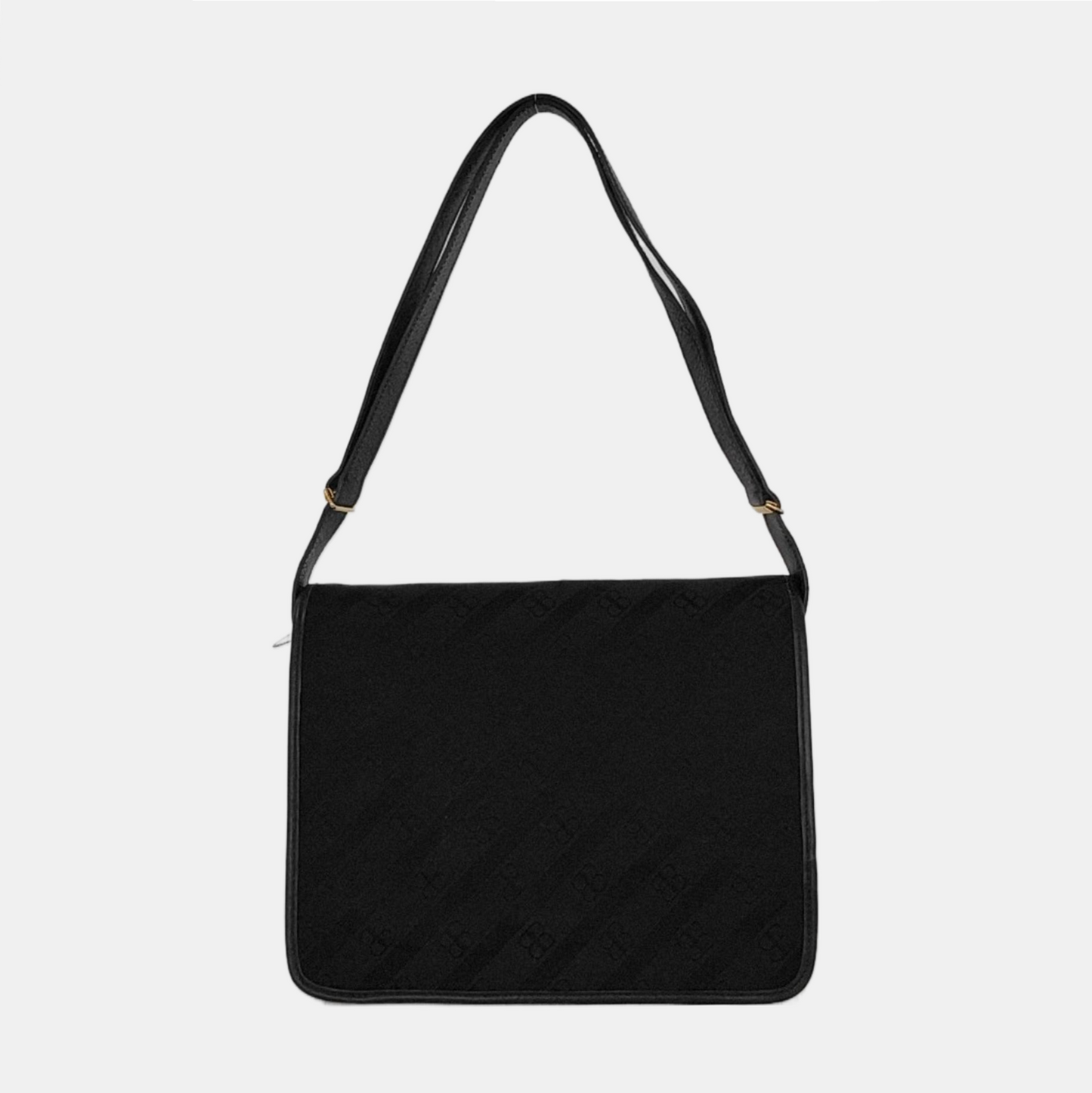 BALENCIAGA Black Fabric Crossbody Shoulder Bag Golden hardware-(SKU)-950543963