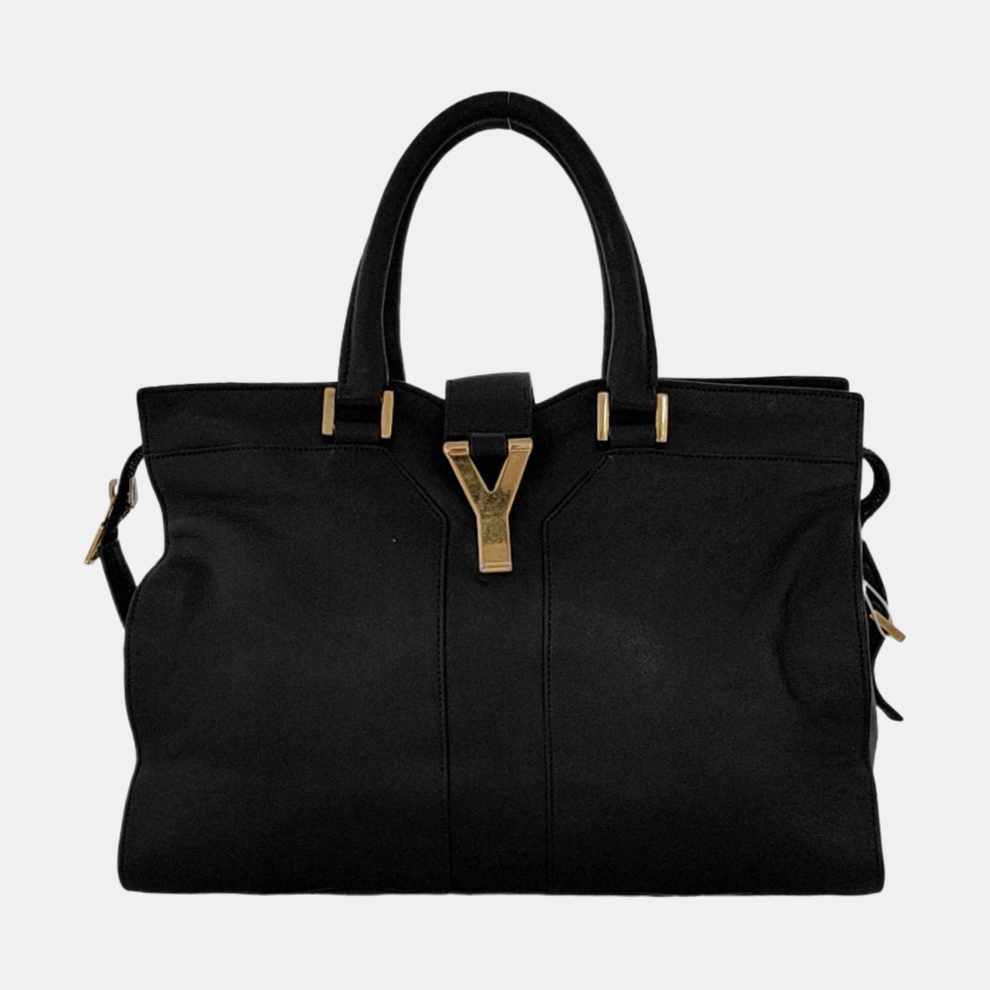 YSL CHYC Y LIGNE Small size Black cowhide tote bag Golden hardware-(SKU)-950515065