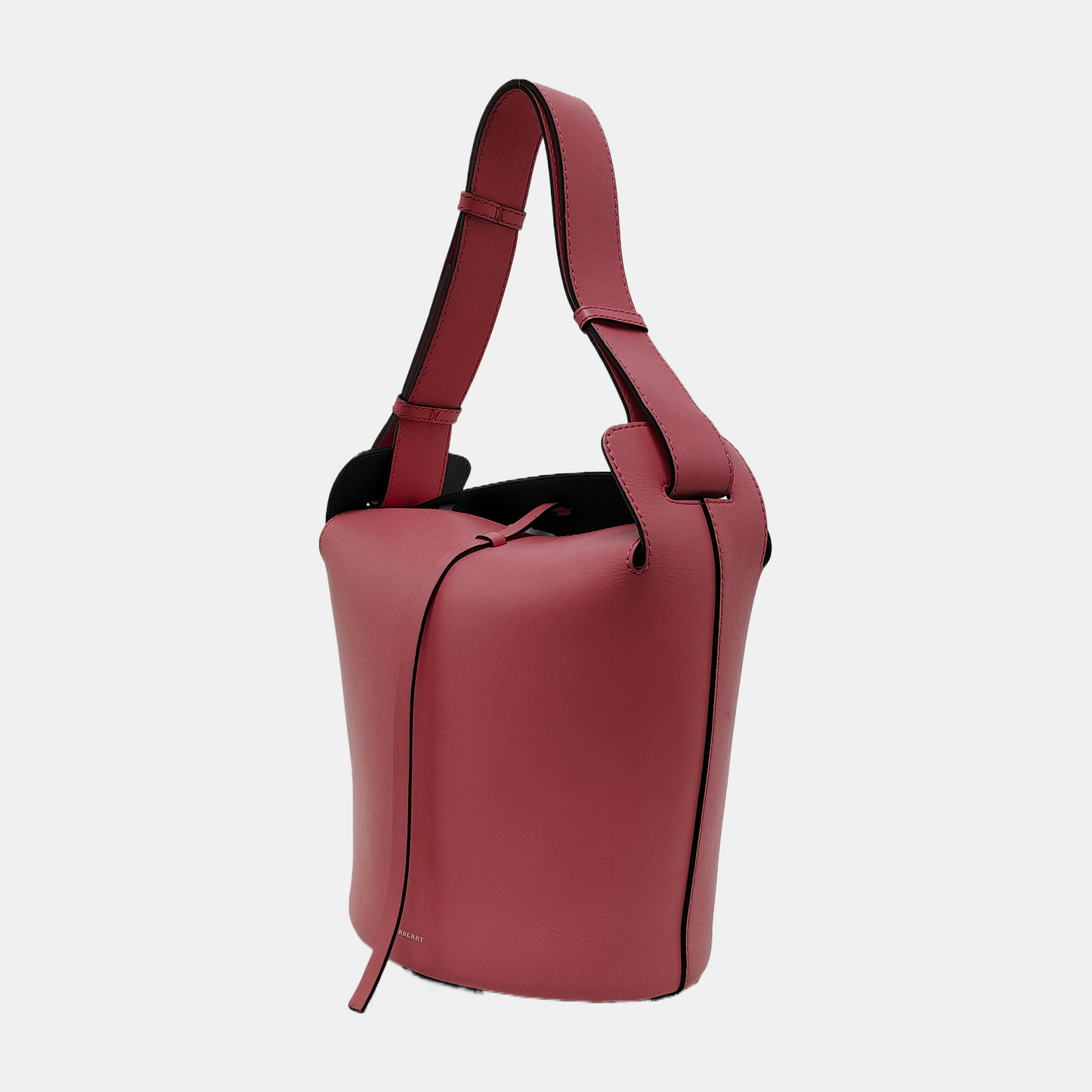 BURBERRY Bucket bag Pink Cowhide Single Shoulder Bag Tote Bag Silver Hardware Pouch detachable shoulder strap-(SKU)-940766146