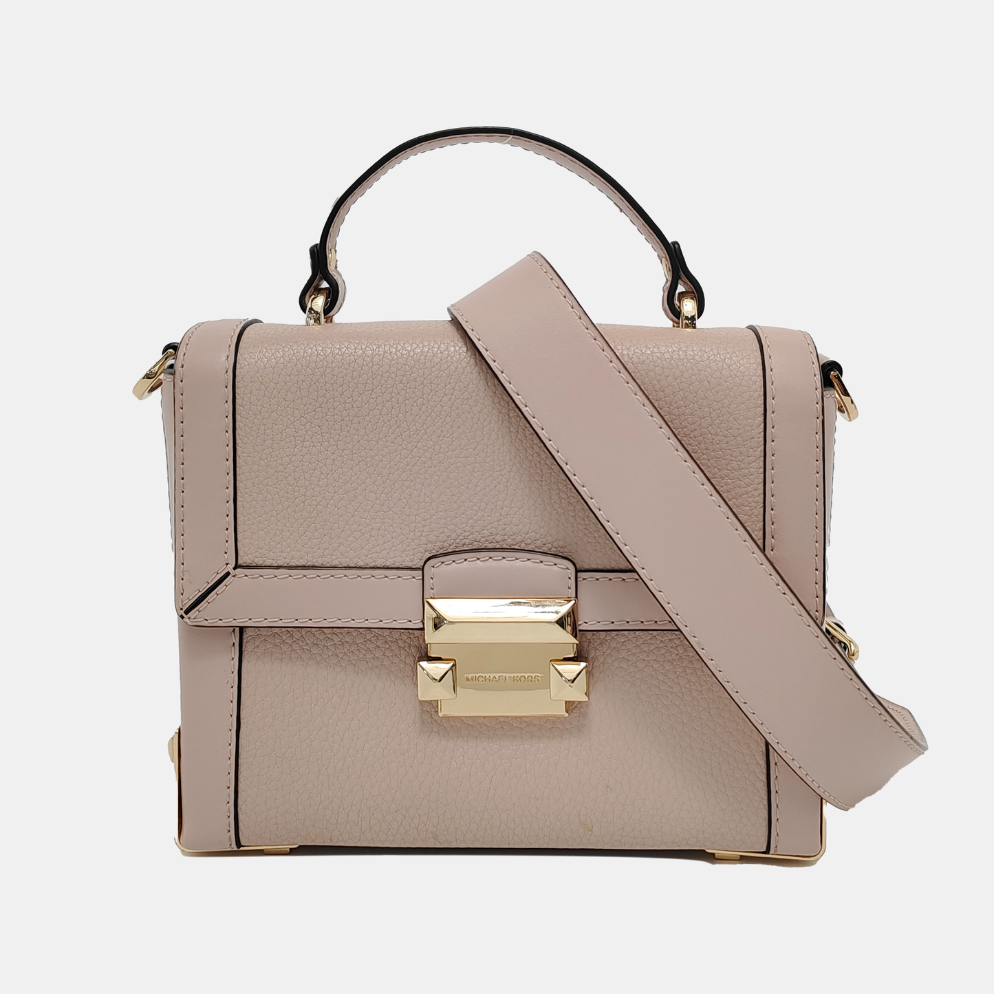 MICHAEL KORS Cece Pink leather crossbody bag, handbag, shoulder bag Golden hardware Removable shoulder strap-(SKU)-950932352