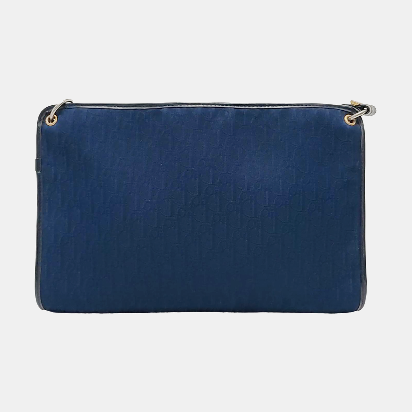 DIOR Blue Fabric Monogrammed Jacquard Single Shoulder Bag, Crossbody Bag Golden hardware-(SKU)-950956389