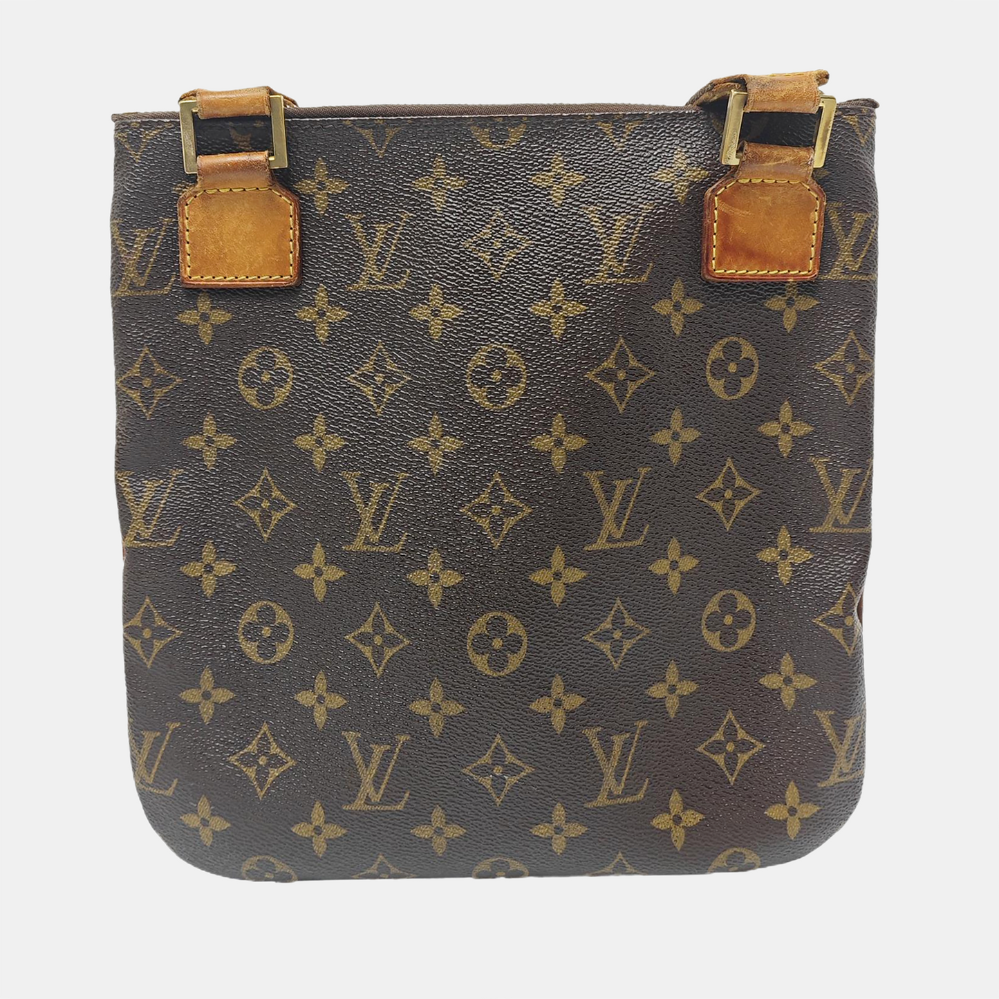 LOUIS VUITTON BOSPHORE Brown Coated Canvas Monogram Single Shoulder Bag Crossbody Golden hardware-(SKU)-950950997
