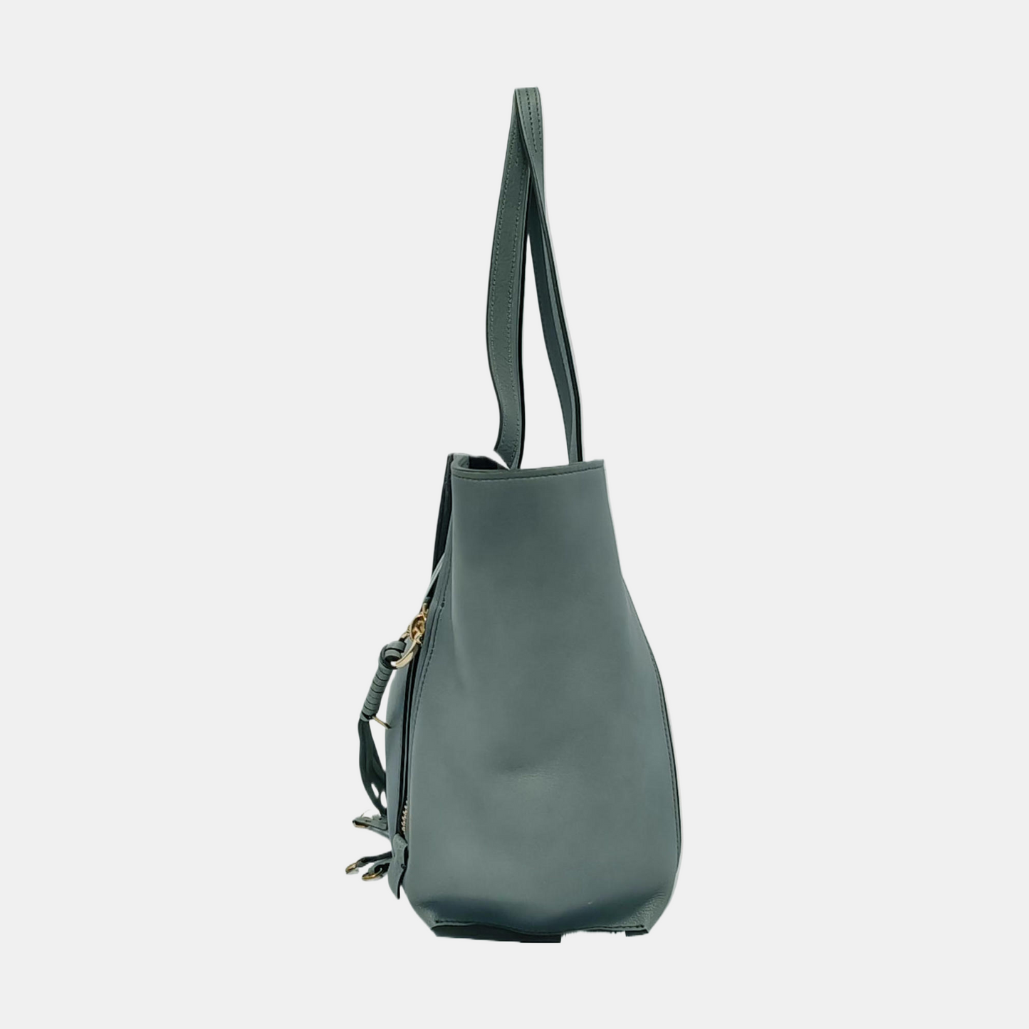 Chloé Milo Light Blue Cowhide Single Shoulder Bag Handbag Golden hardware-(SKU)-951412055