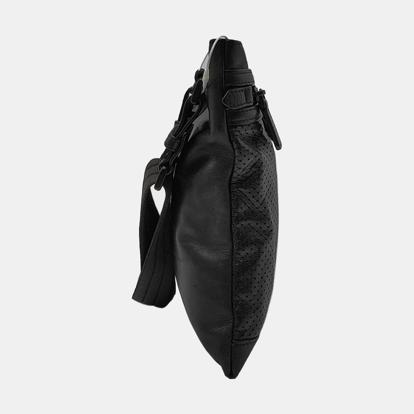 BOTTEGA VENETA Black Leather Embossed Single Shoulder Bag Tote Black hardware-(SKU)-951290647