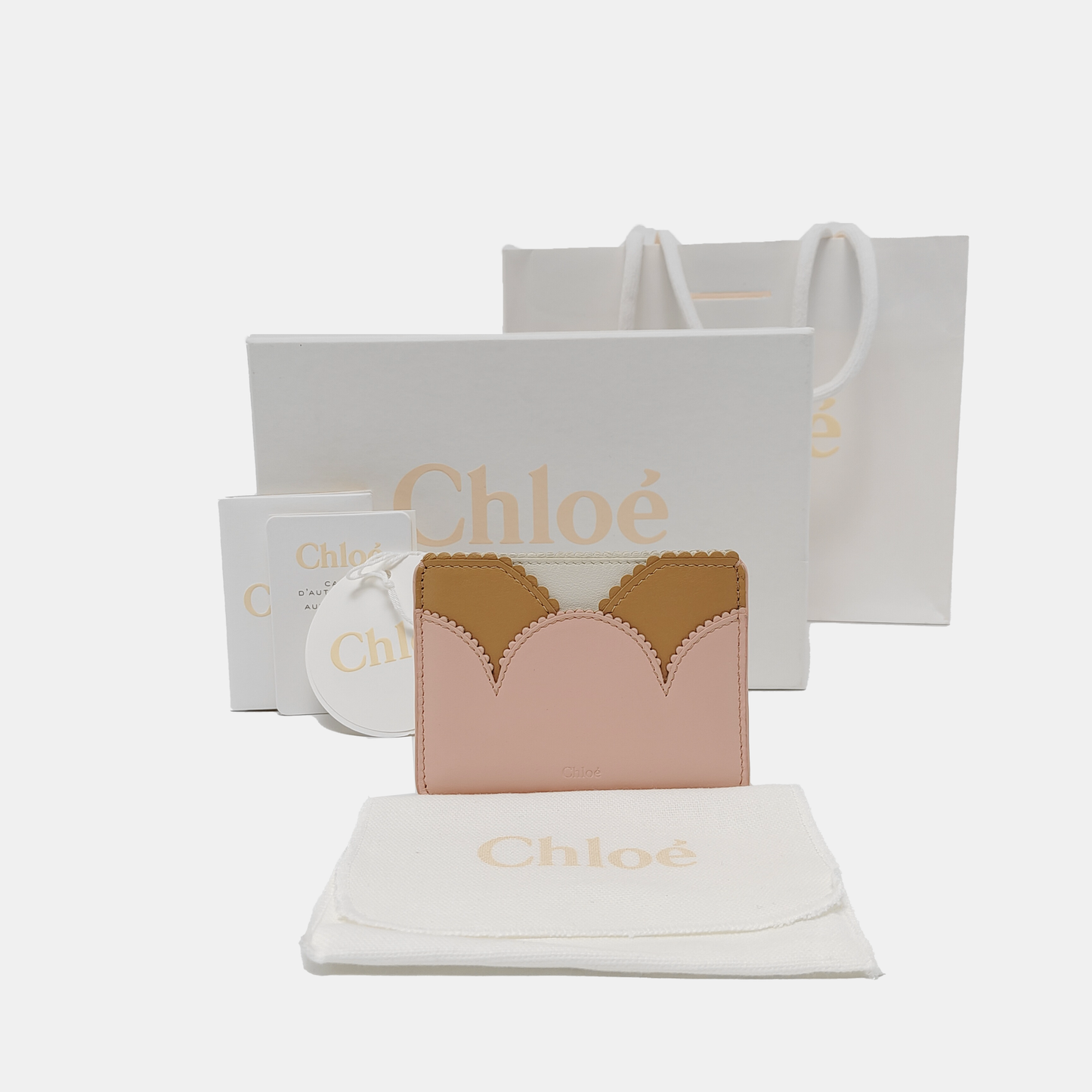 Chloé Pink Cowhide Quilted Card Case-(SKU)-951414121
