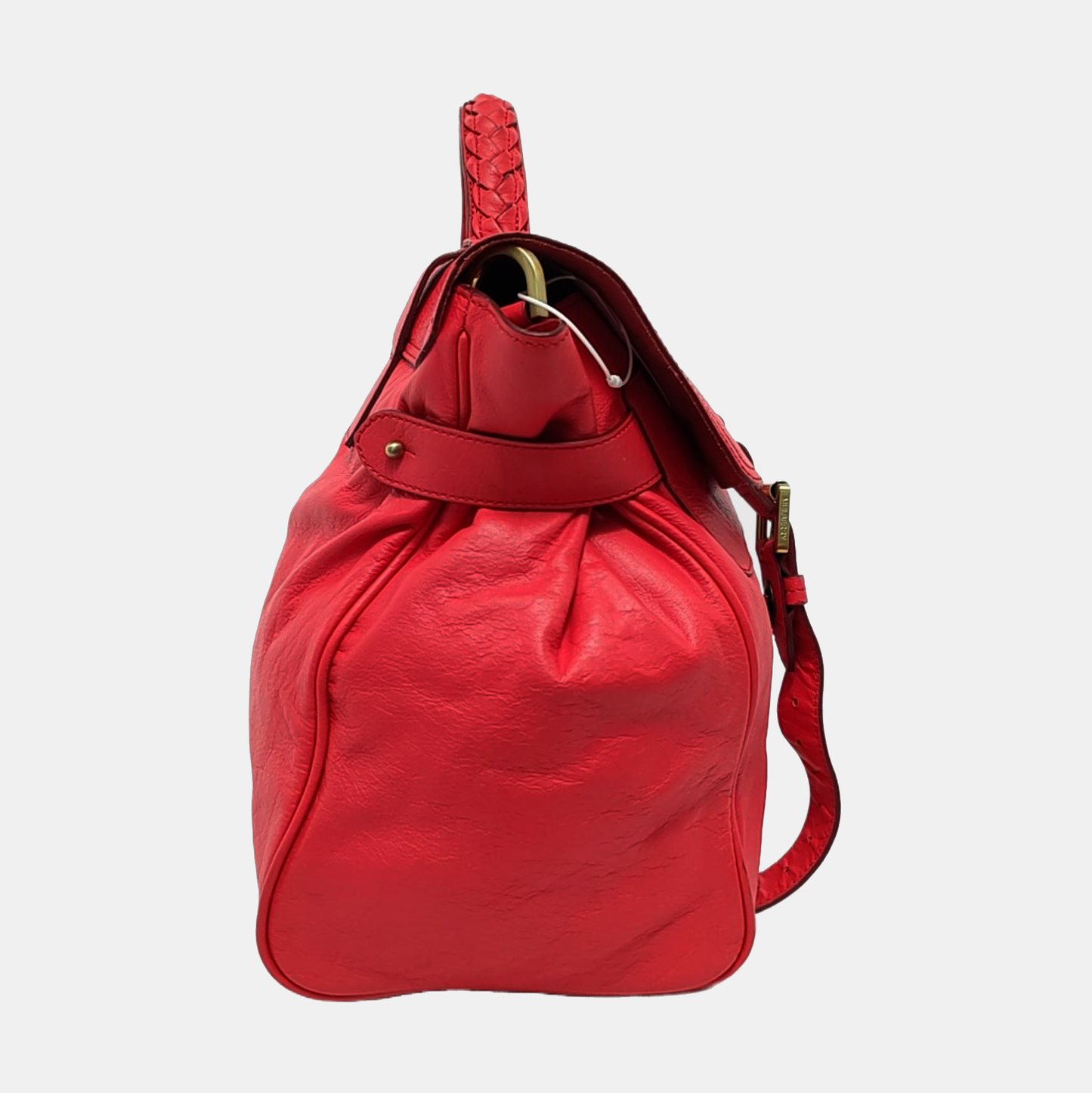 Mulberry Alexa Red Cowhide Single Shoulder Bag Handbag Crossbody Bag Golden hardware Removable shoulder strap-(SKU)-951491621