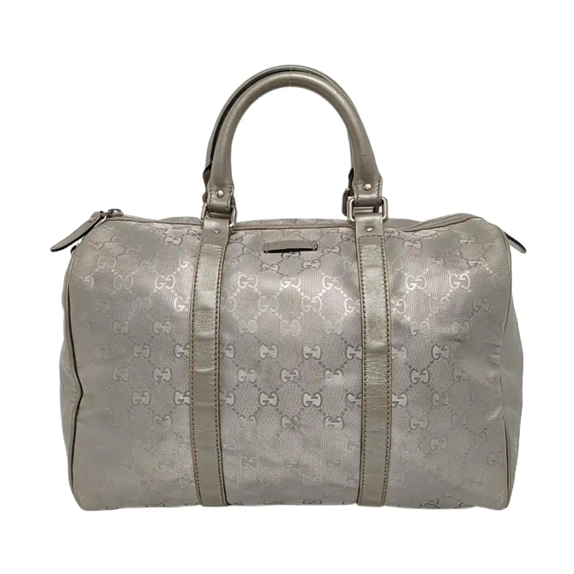 GUCCI Joy Medium size Silver Coated Canvas Monogram Handbag Golden hardware-(SKU)-950869201