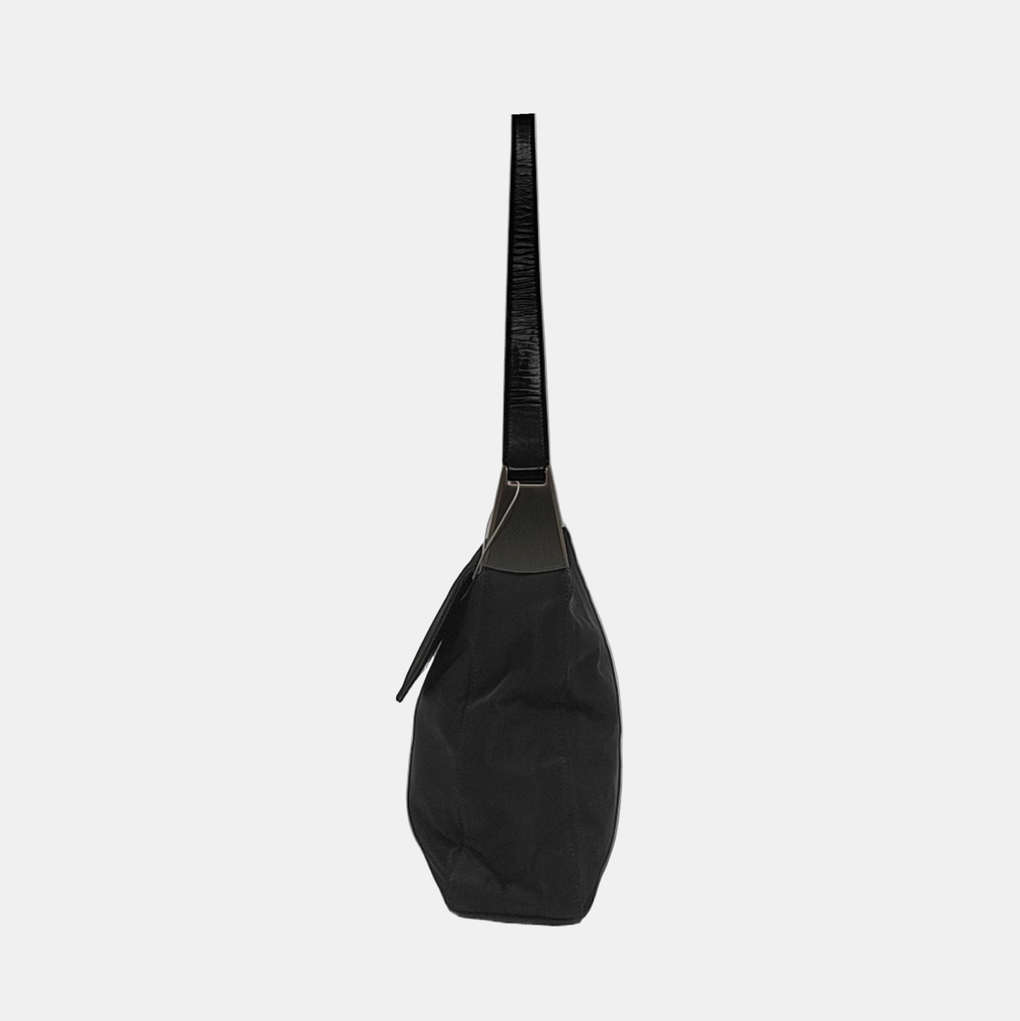PRADA Black Nylon Single Shoulder Bag Silver Hardware-(SKU)-951945134