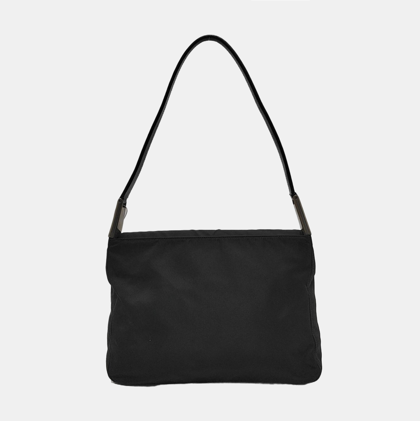 PRADA Black Nylon Single Shoulder Bag Silver Hardware-(SKU)-951945134
