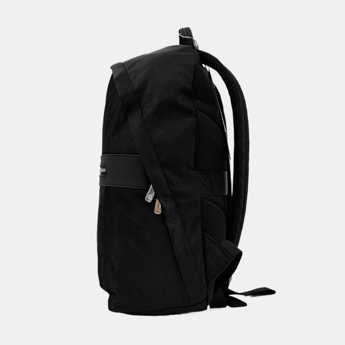Samsonite Black Nylon Backpack Silver Hardware-(SKU)-952152418