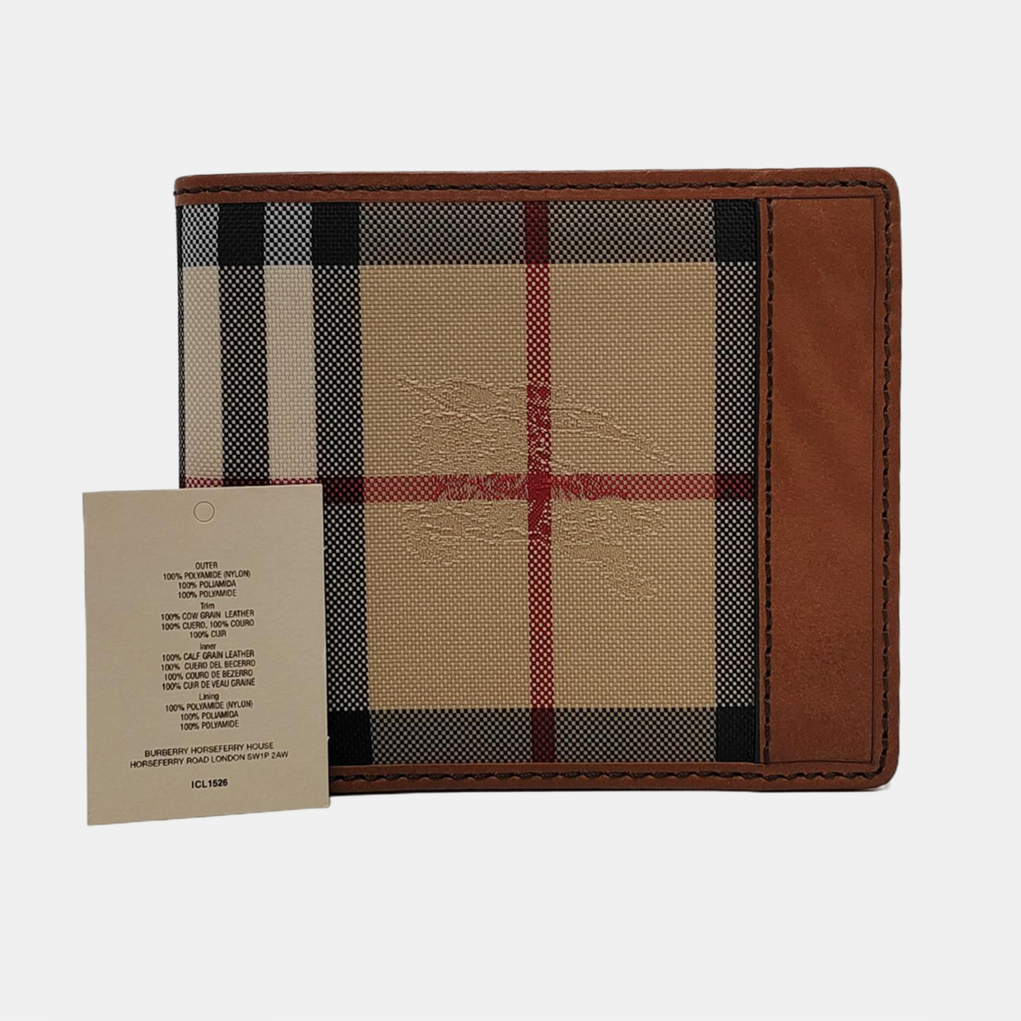 BURBERRY Khaki Fabric Warhorse Grain Wallet-(SKU)-952387517