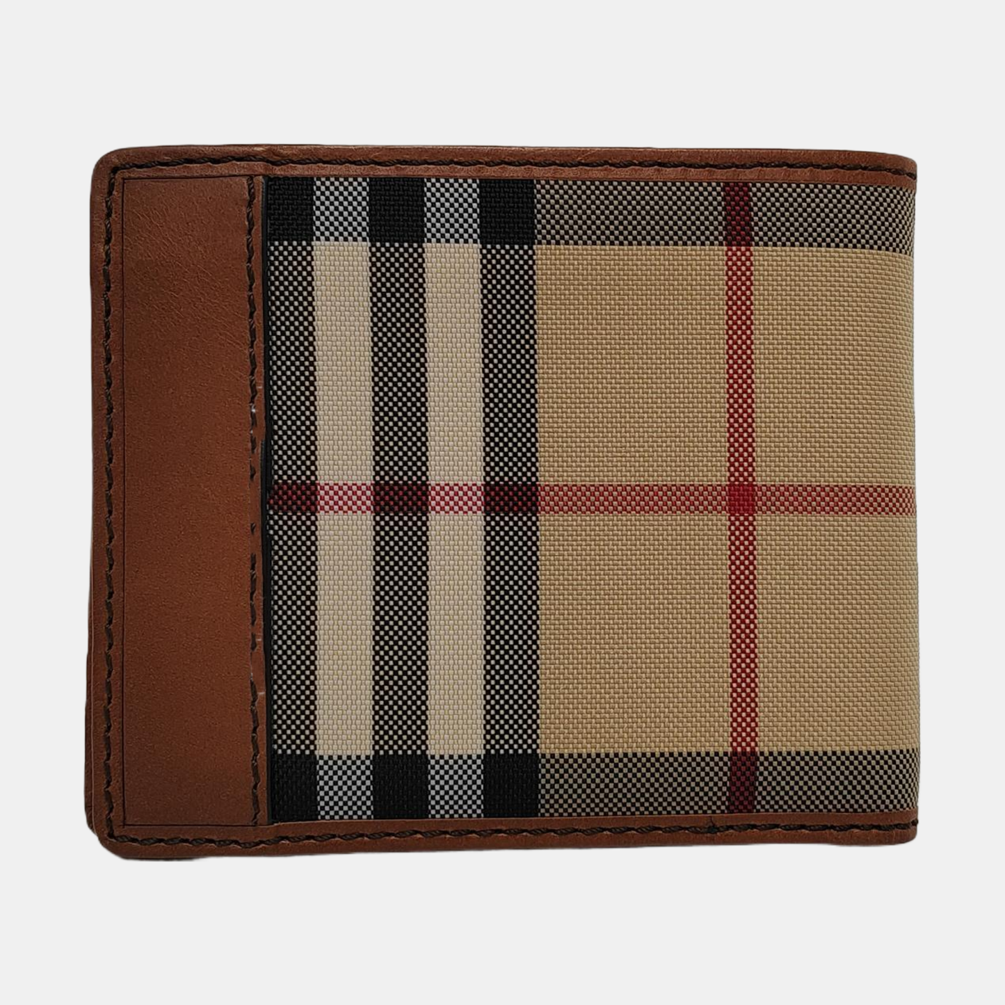BURBERRY Khaki Fabric Warhorse Grain Wallet-(SKU)-952387517