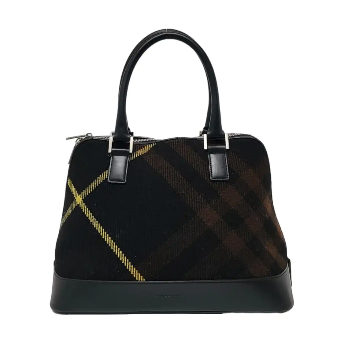 BURBERRY Tote bag Black fabric handbag Silver Hardware-(SKU)-952336388