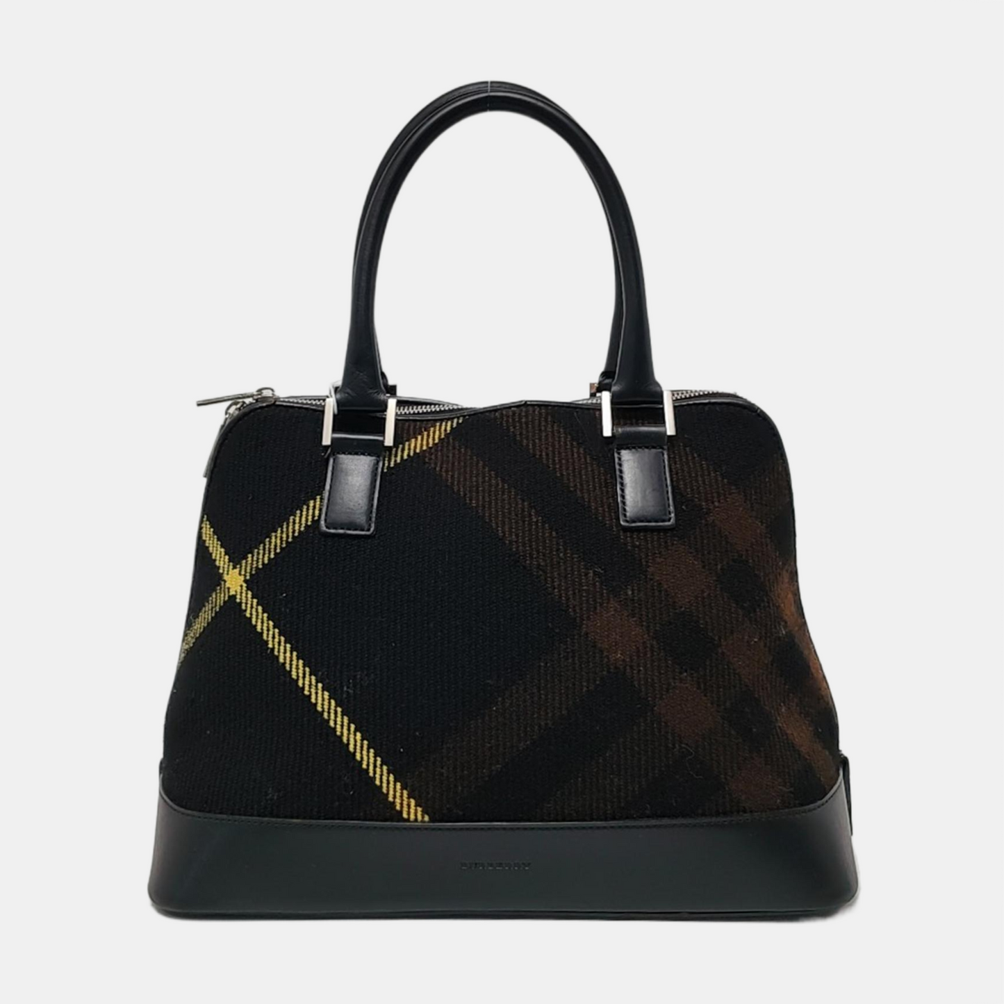 BURBERRY Tote bag Black fabric handbag Silver Hardware-(SKU)-952336388