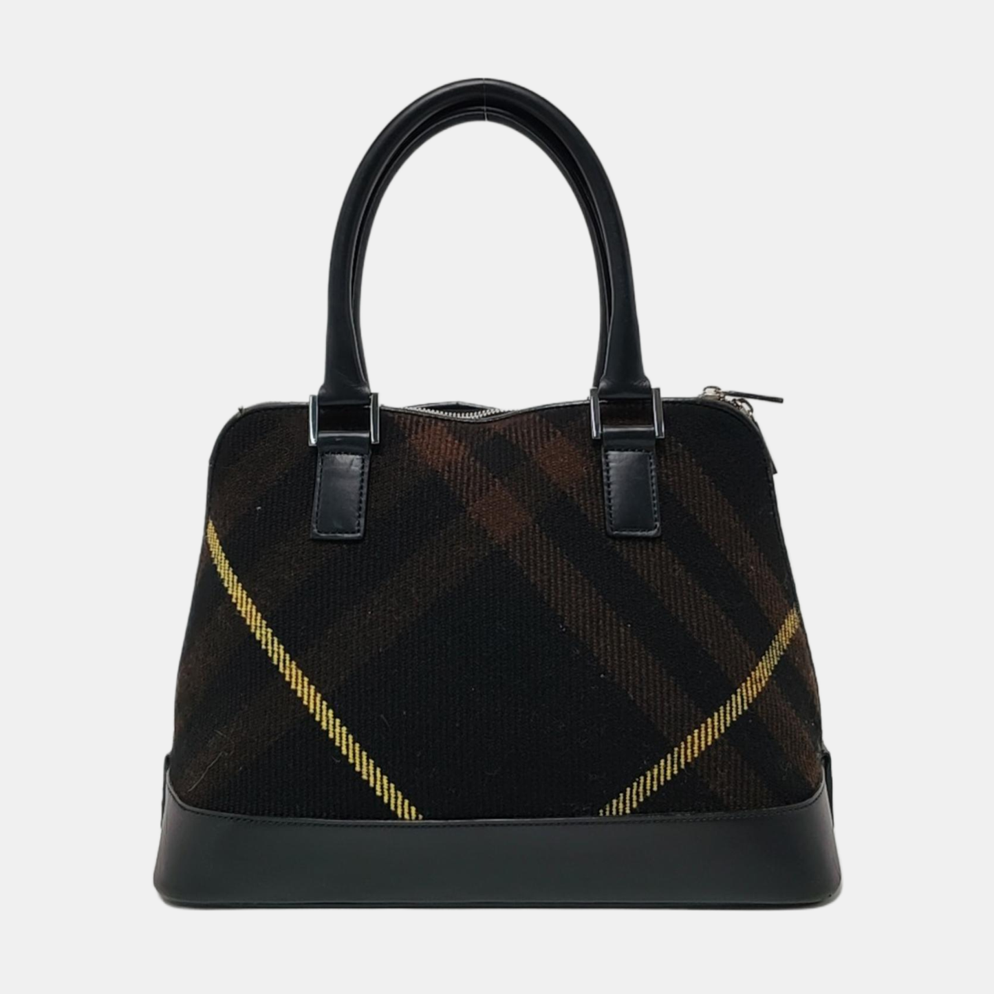 BURBERRY Tote bag Black fabric handbag Silver Hardware-(SKU)-952336388
