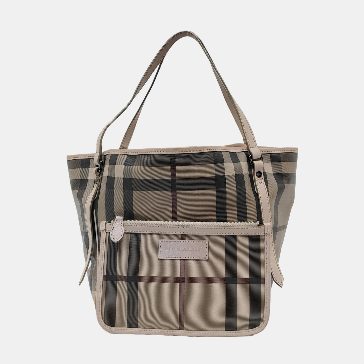 BURBERRY Canterbury Elephant Gray Coated Canvas Single Shoulder Bag Handbag Black hardware Sub-bag-(SKU)-952268685