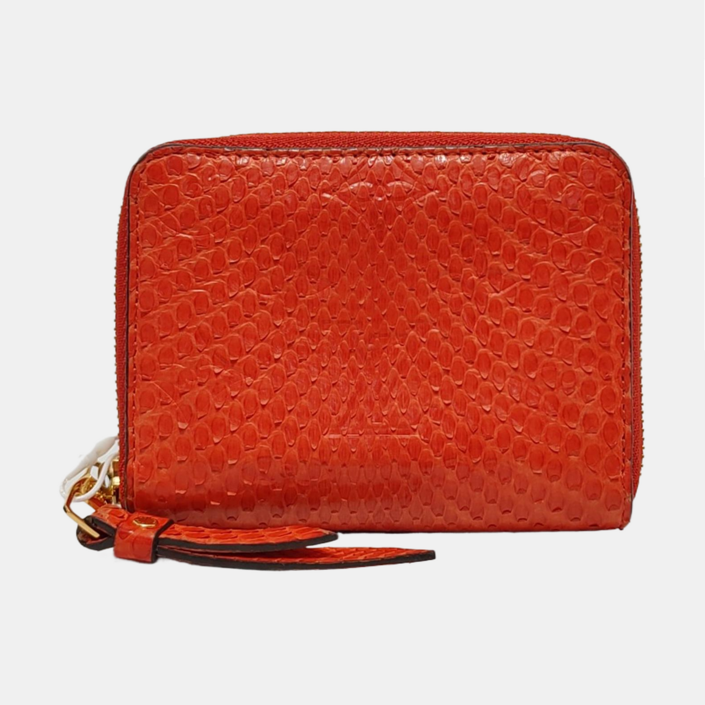 LOUIS VUITTON Orange Red Snake Skin Wallet Golden hardware-(SKU)-952344974