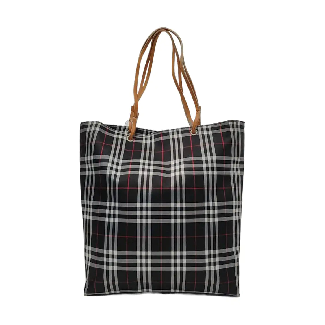 BURBERRY Black Canvas Shoulder Bag Silver Hardware-(SKU)-952520640