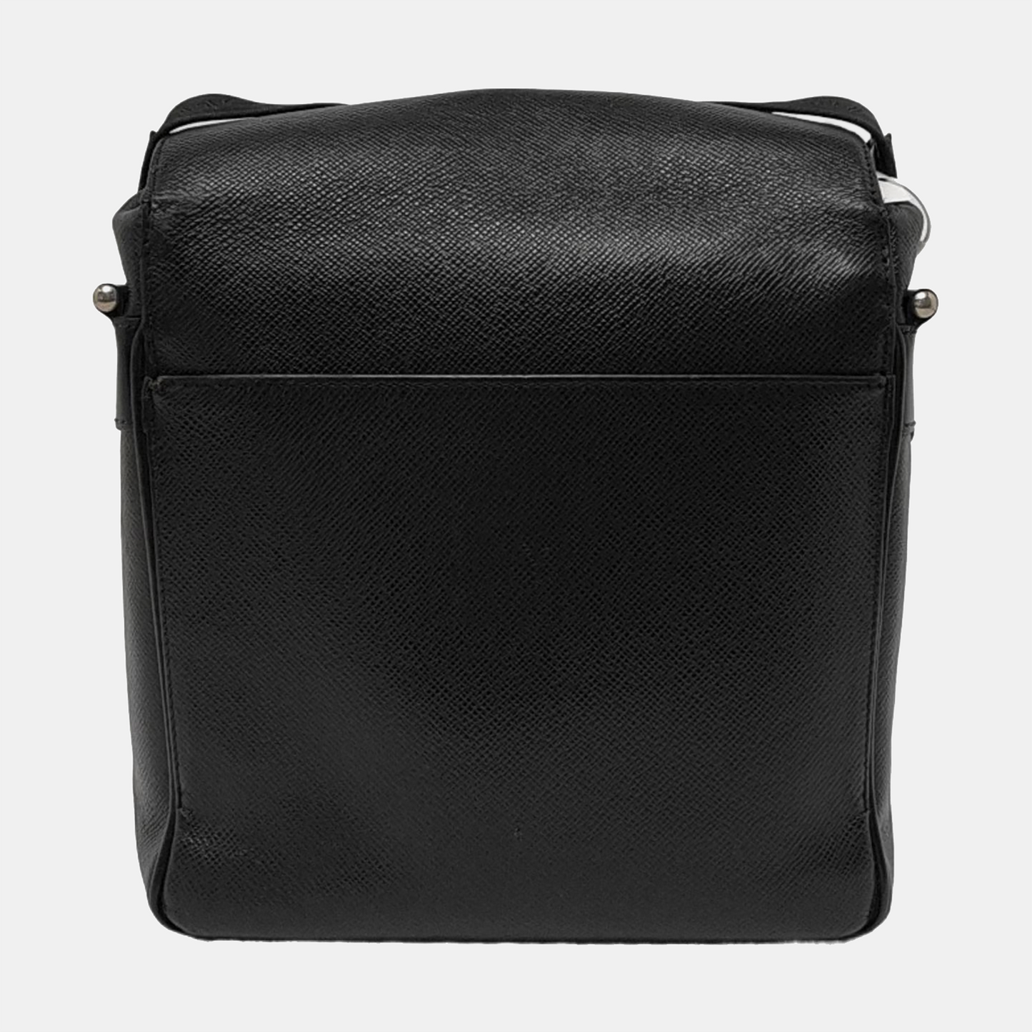 LOUIS VUITTON YARANGA Black Leather Embossed Single Shoulder Bag Tote Silver Hardware-(SKU)-942031838