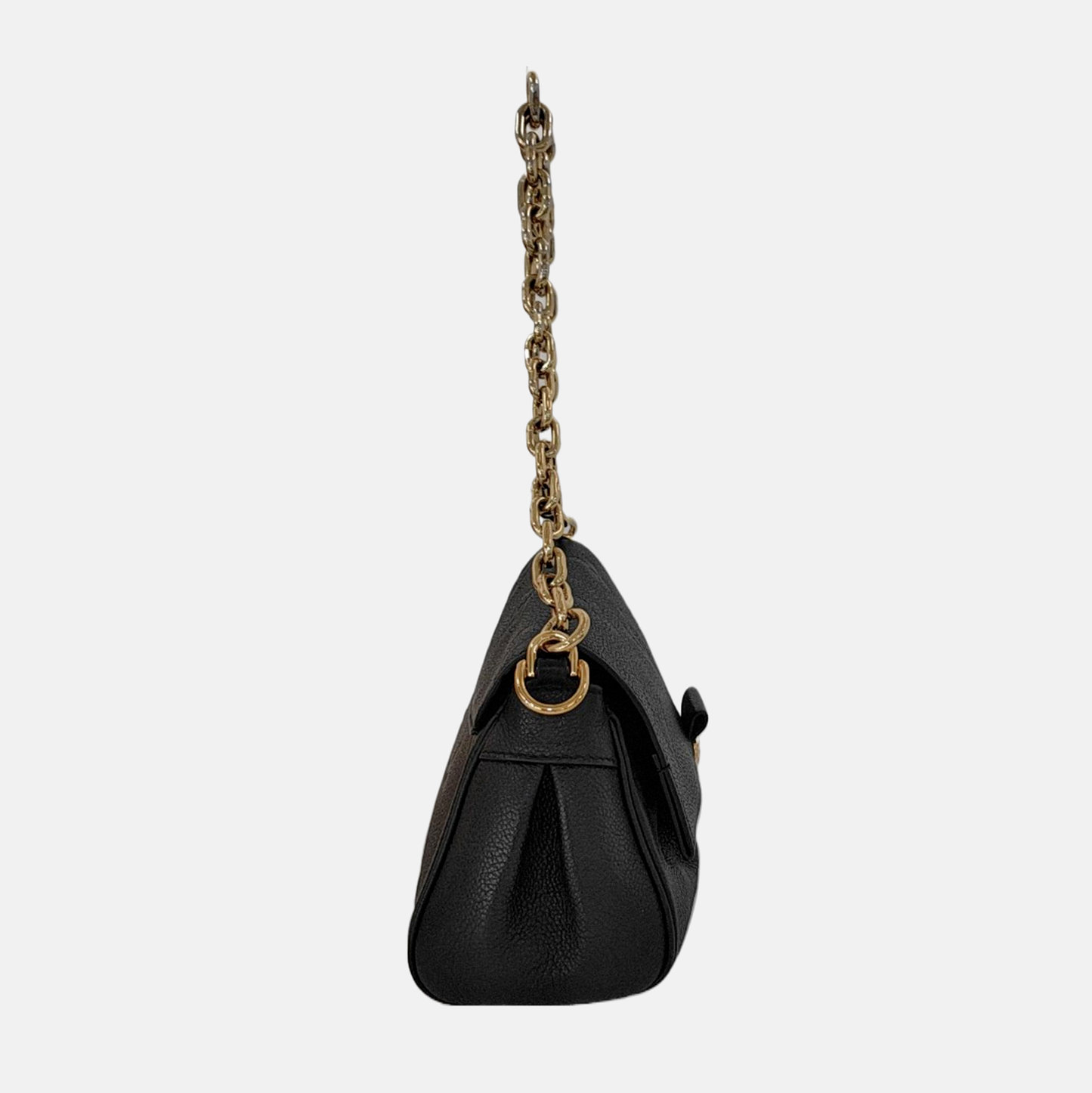 LOUIS VUITTON FAVORITE Black Leather Embossed Shoulder Bag Crossbody Bag 2 Detachable Straps Gold Hardware-(SKU)-953032039