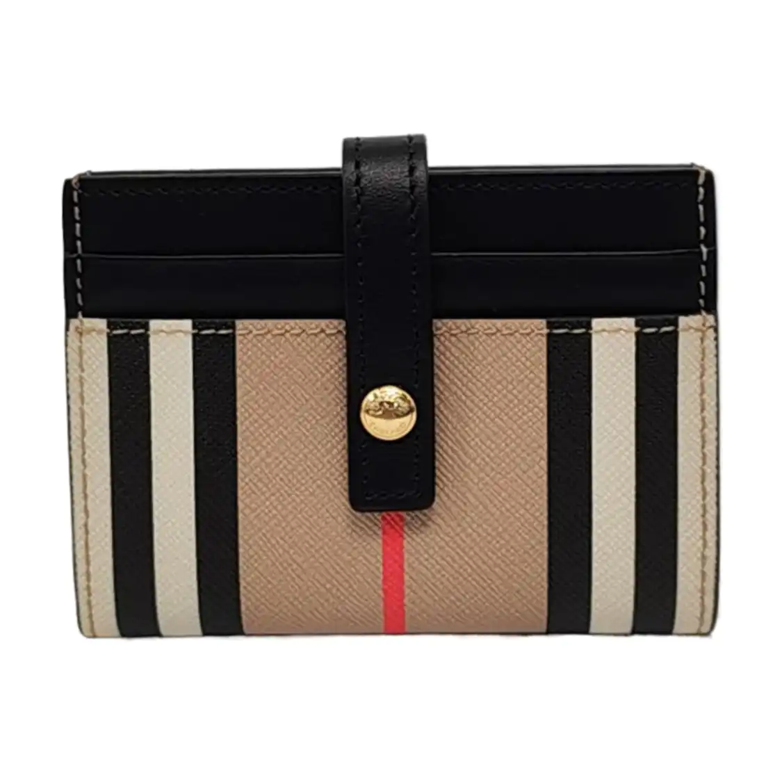 BURBERRY Folding Card Yellow Coated Canvas Wallet Golden hardware-(SKU)-953081006